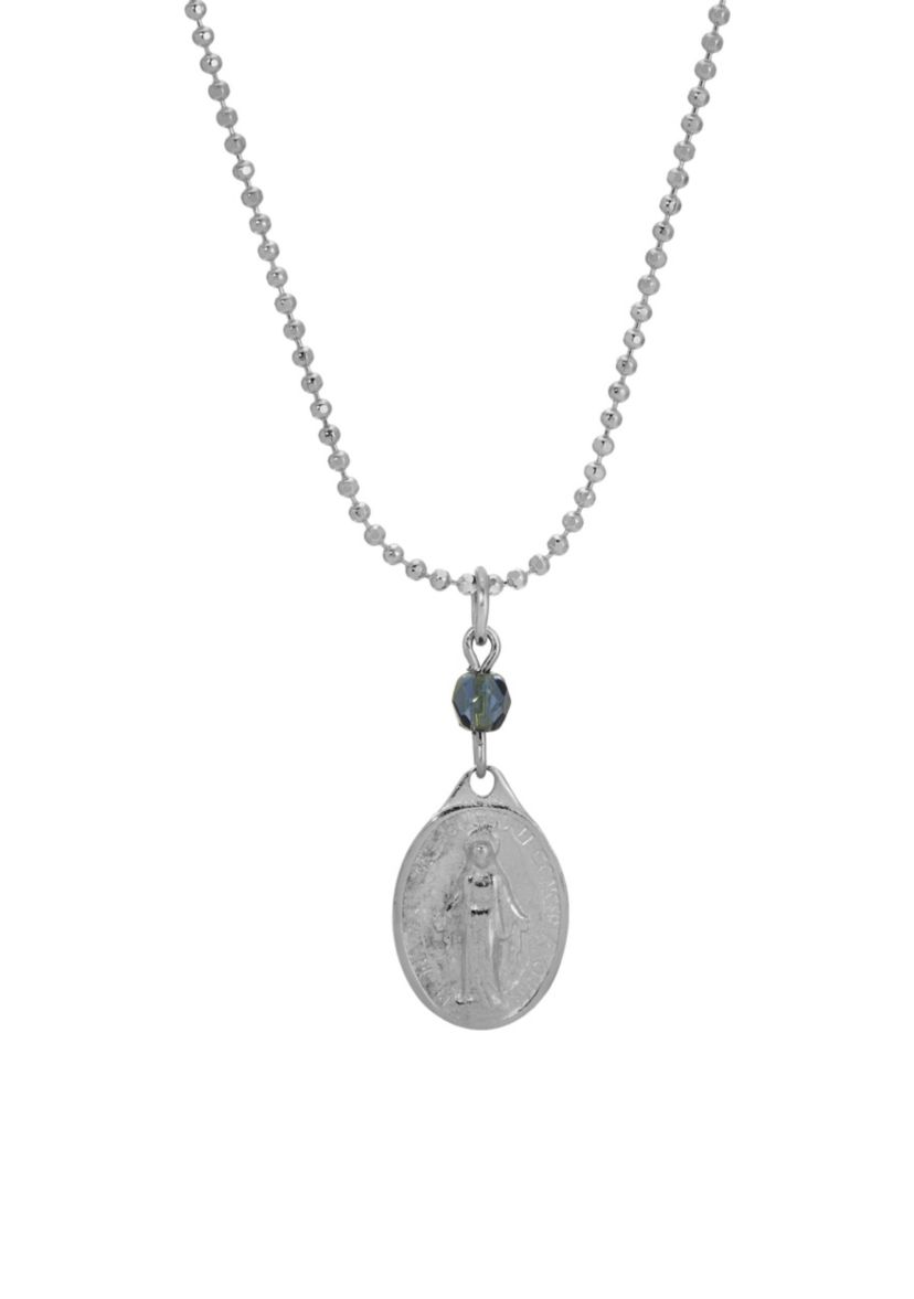 Miraculous Medal Charm Necklace 16"