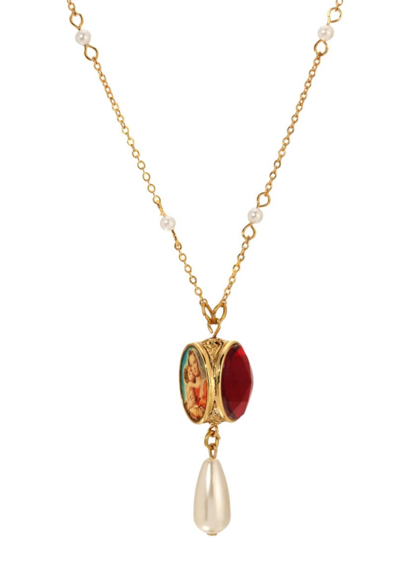 Lady of Guadalupe Decal 3-Sided Necklace