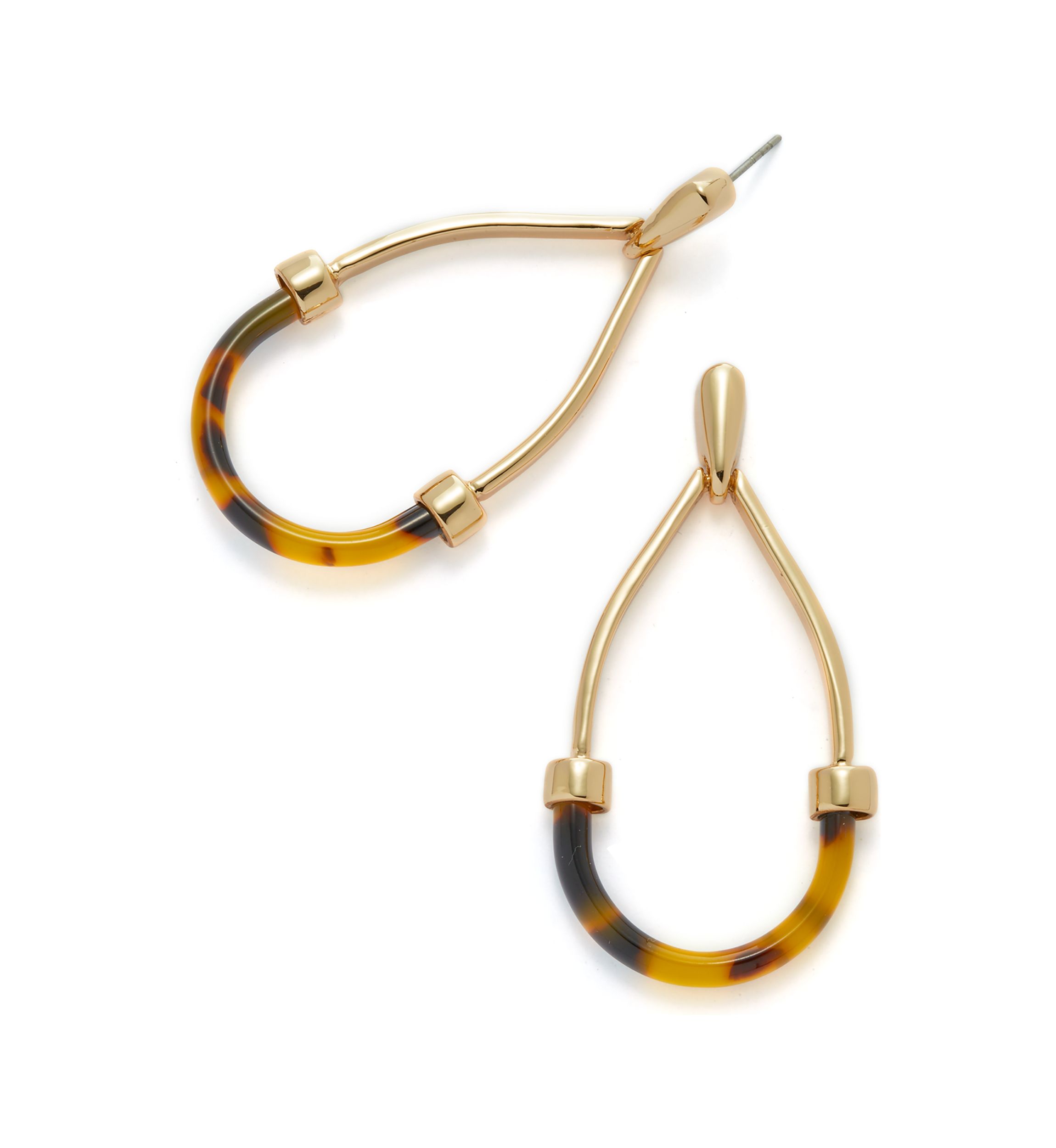 Tortoiseshell Resin Teardrop Earrings