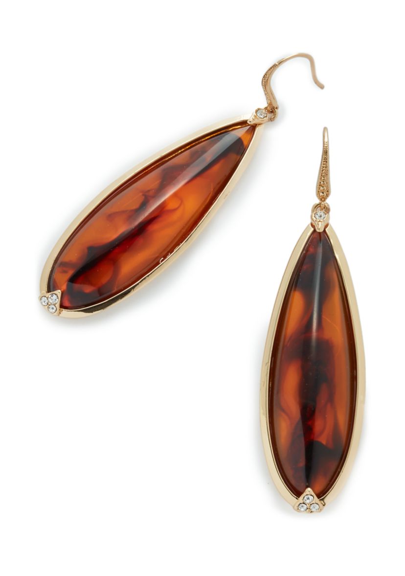 Tortoiseshell Teardrop Earrings
