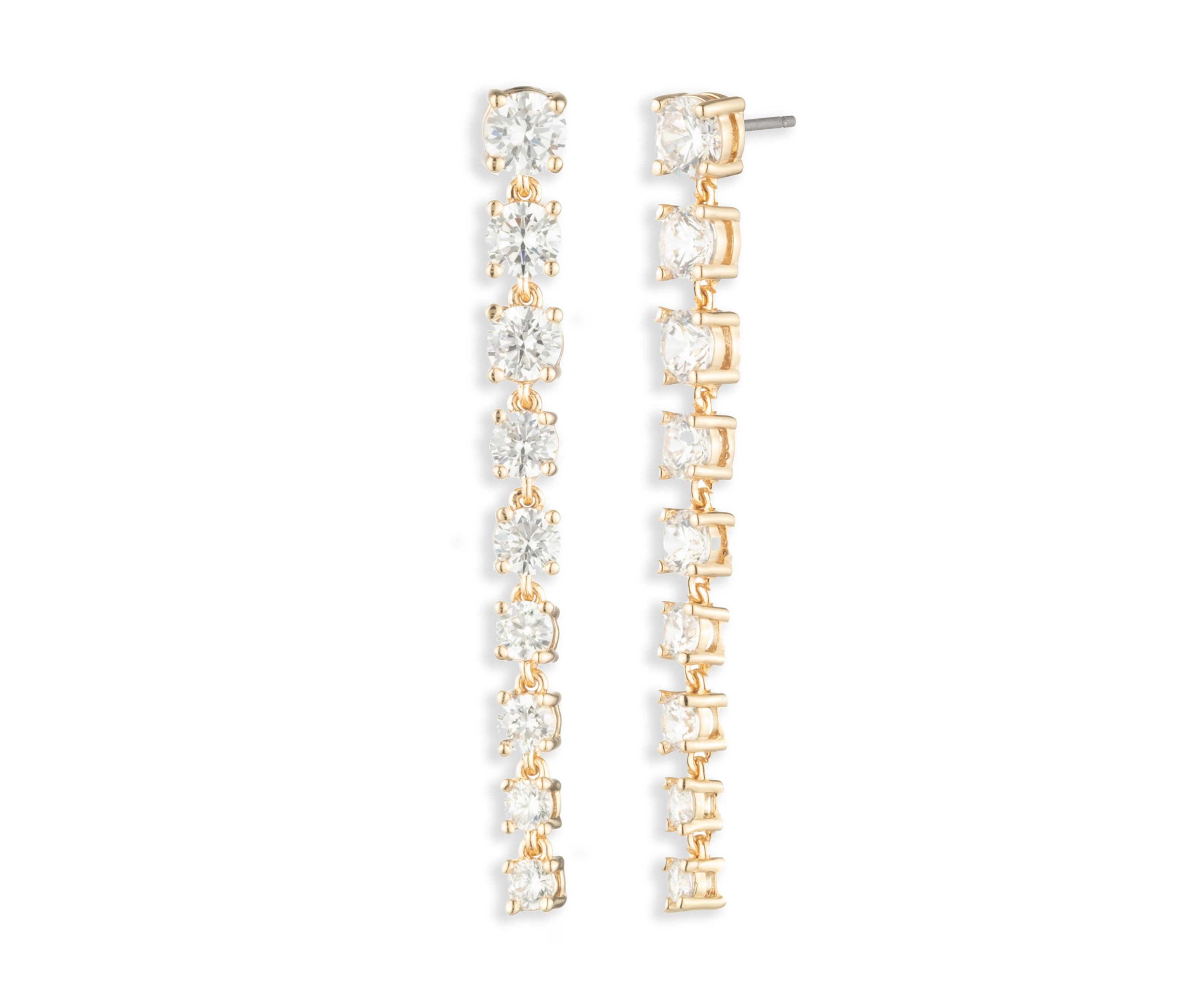 Crystal White Linear Earrings