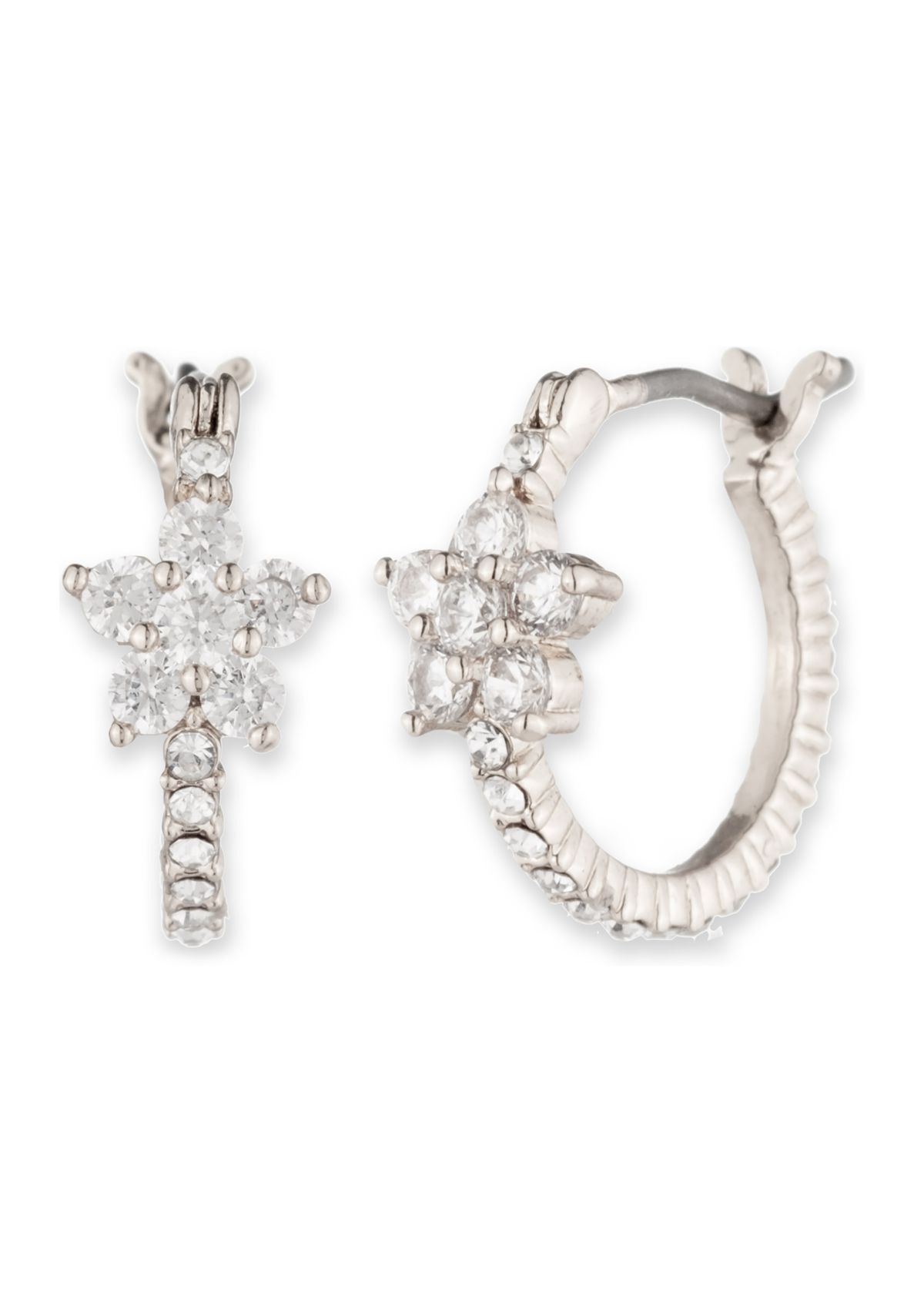 Crystal 12 Millimeter Hoop Earrings