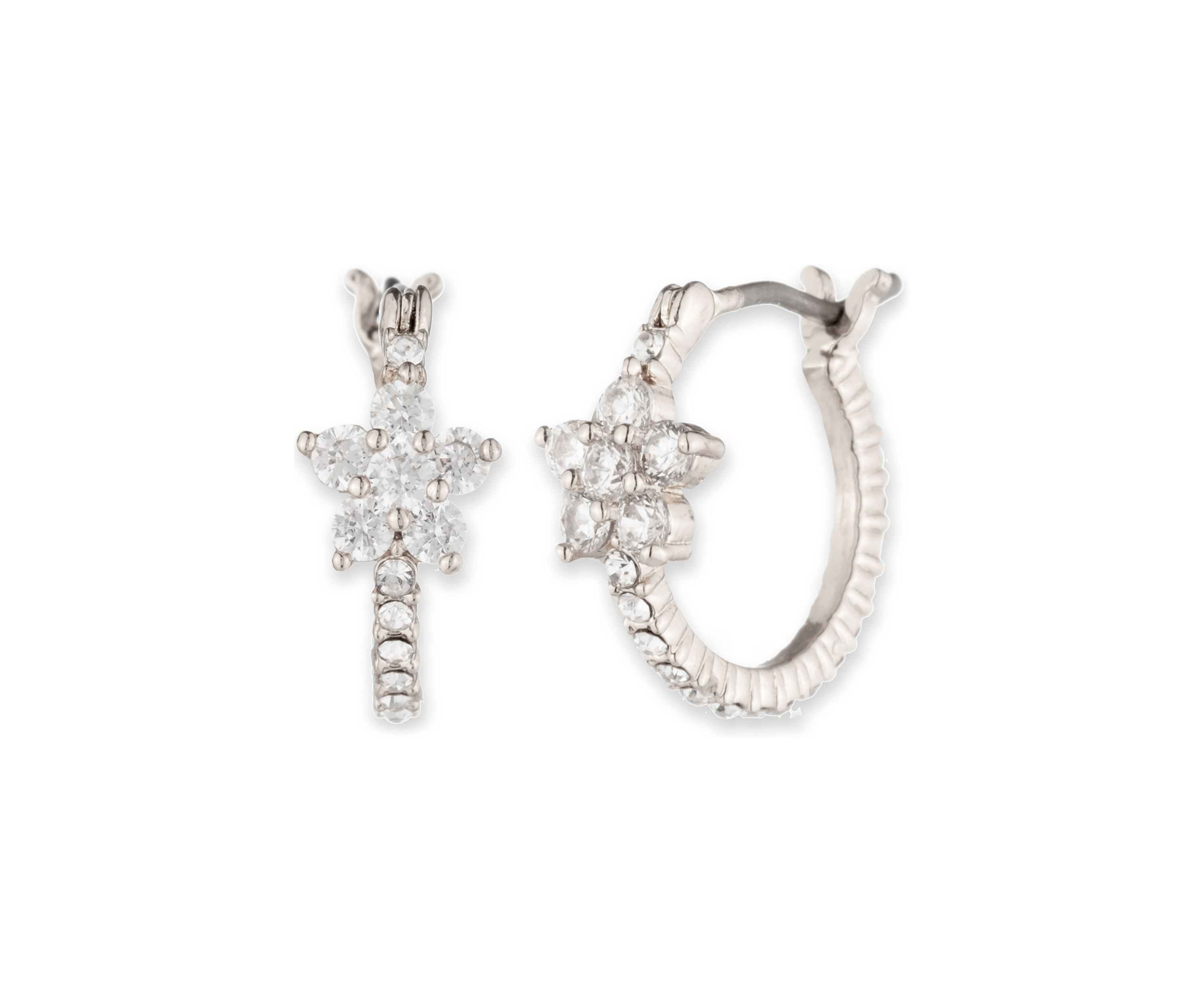 Crystal 12 Millimeter Hoop Earrings