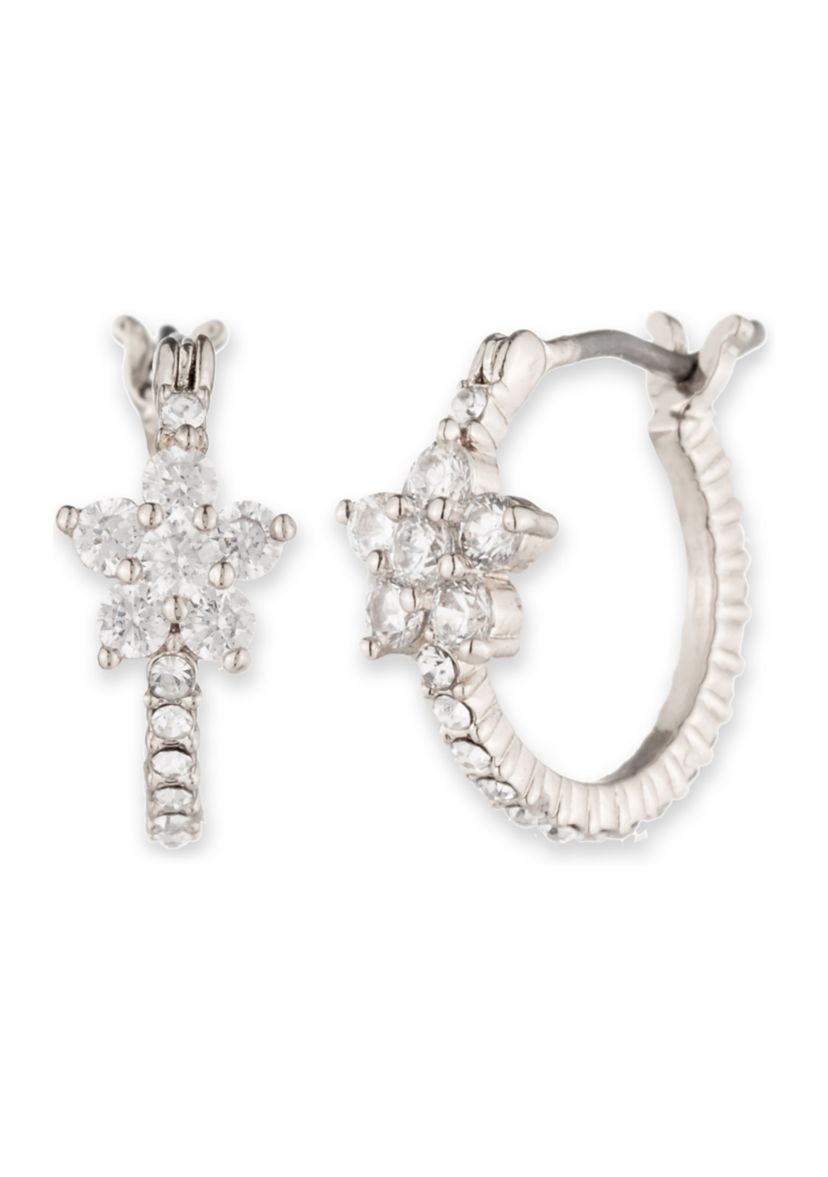 Crystal 12 Millimeter Hoop Earrings