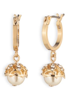 Marchesa Pearl Drop Hoop Earrings