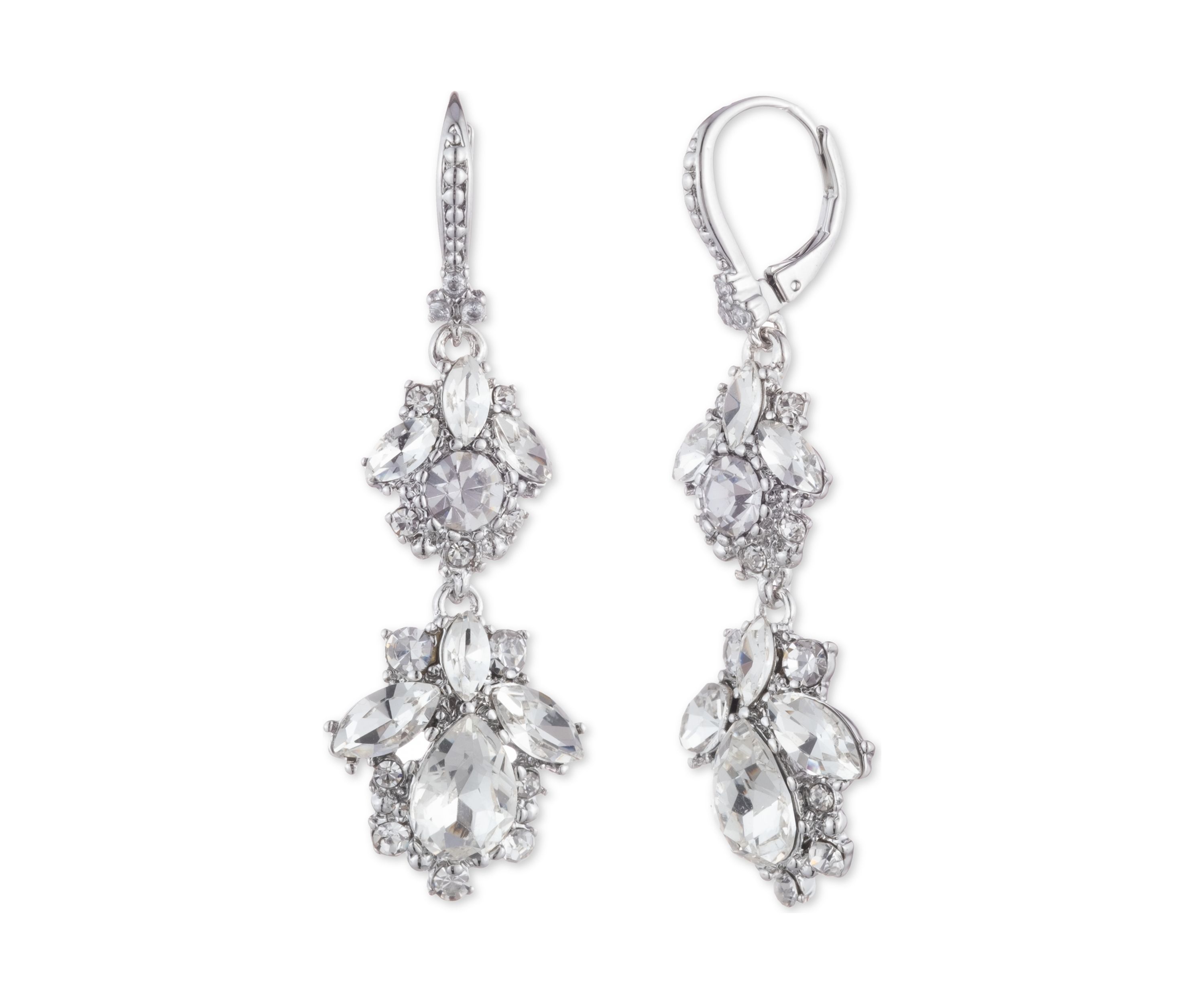 Cluster Double Drop Earrings