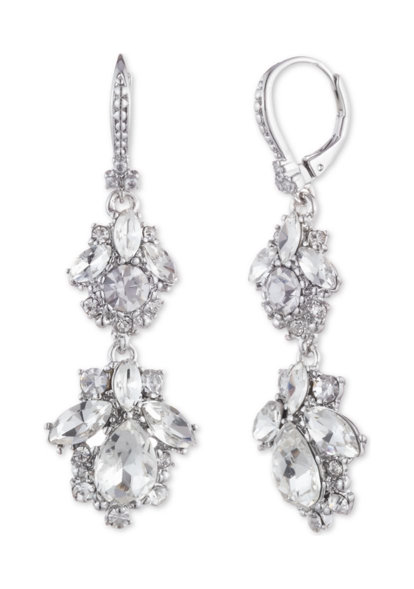 Cluster Double Drop Earrings