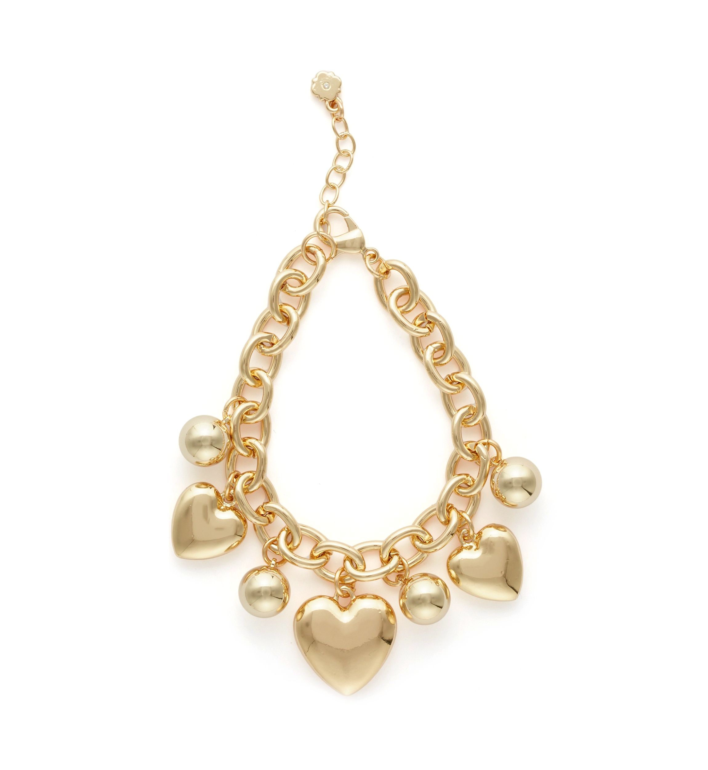 Puffy Heart Charm Bracelet