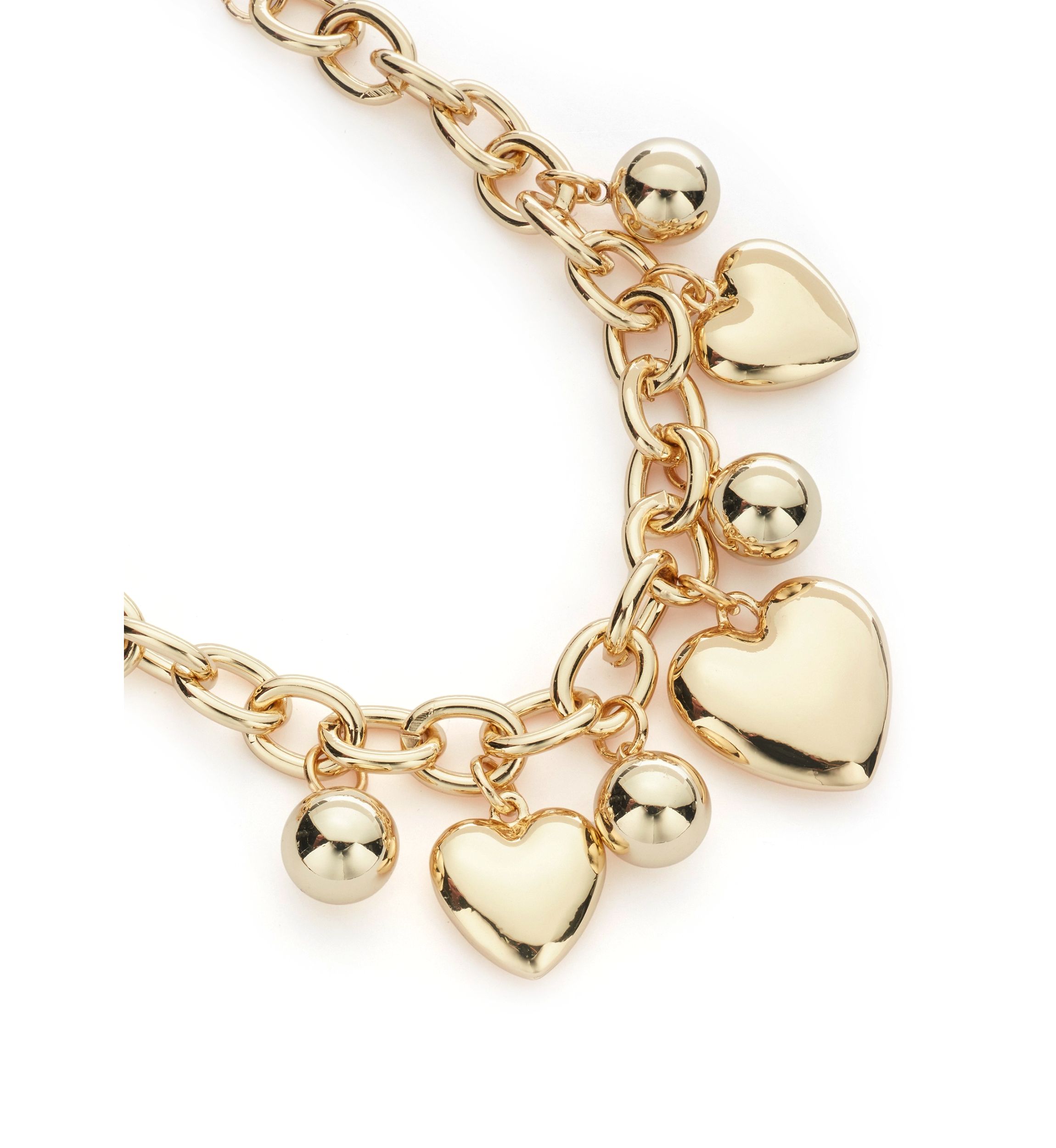 Puffy Heart Charm Bracelet