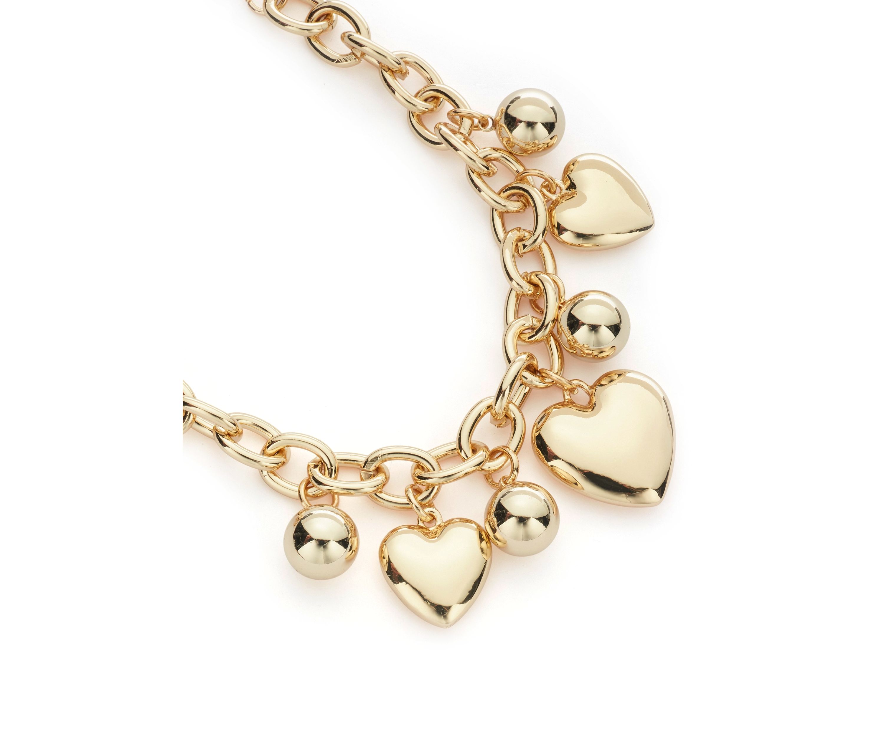 Puffy Heart Charm Bracelet