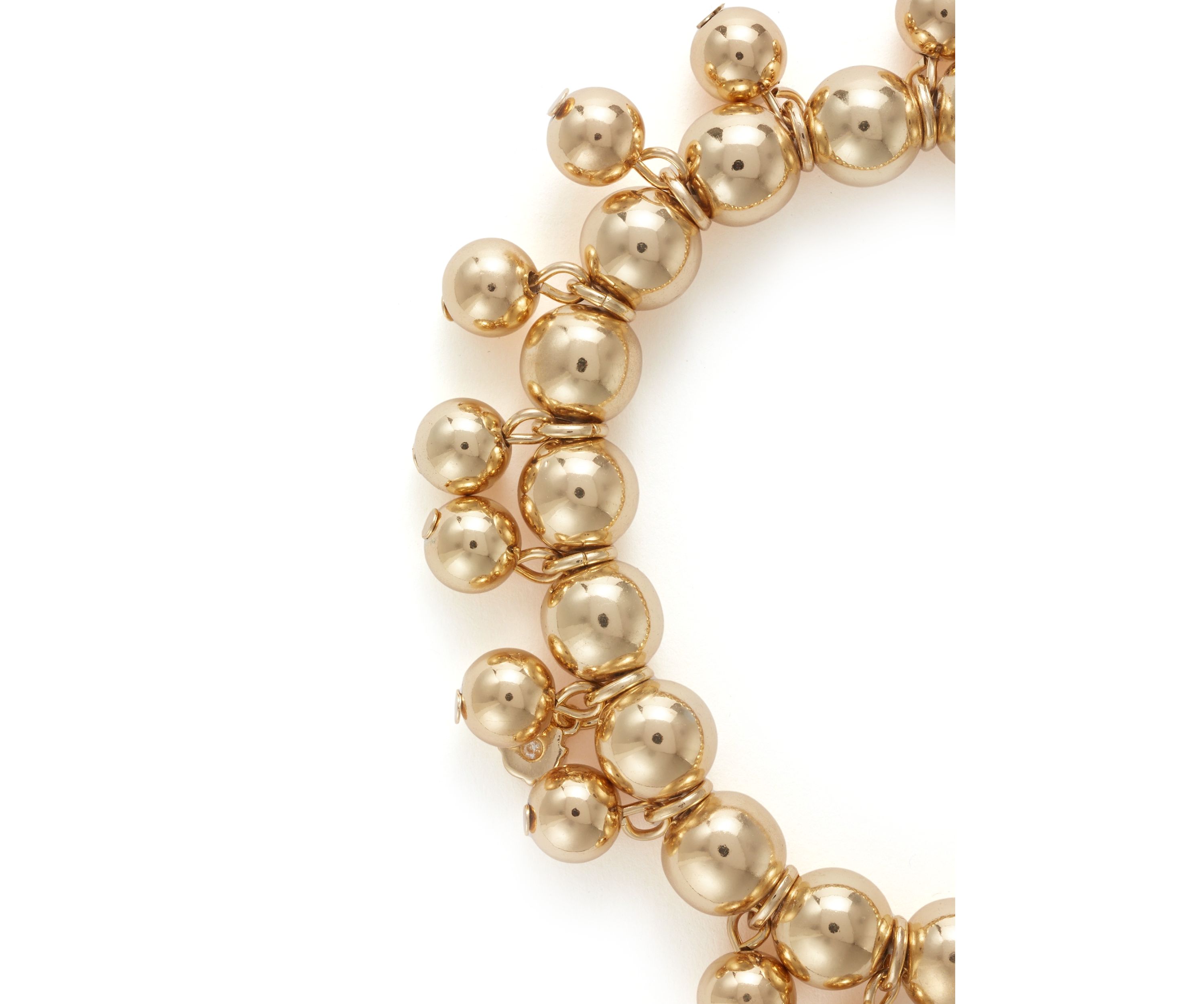 Gold Tone Shaky Bead Stretch Bracelet