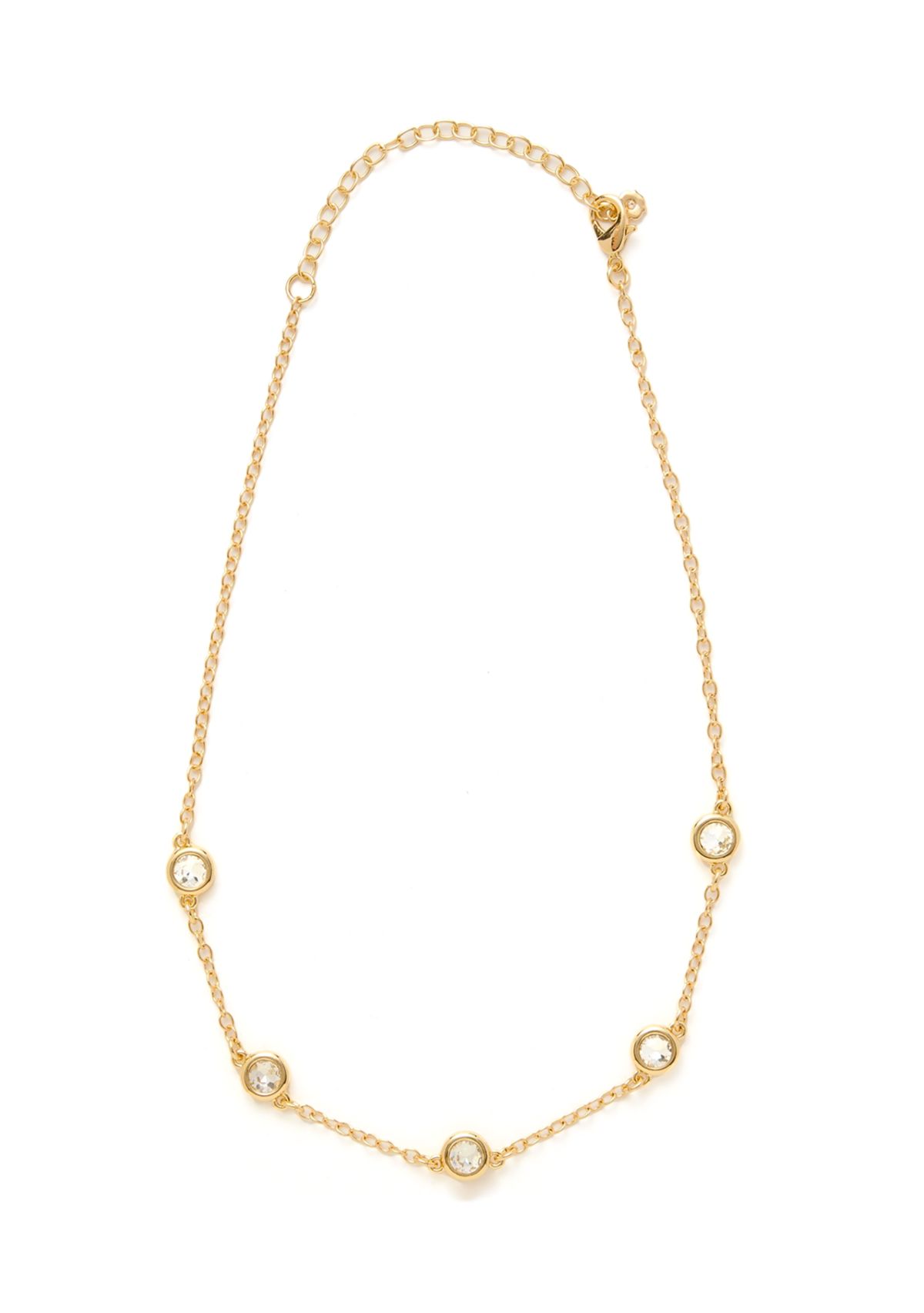 Crystal Double Drop Earrings and Frontal Necklace Set