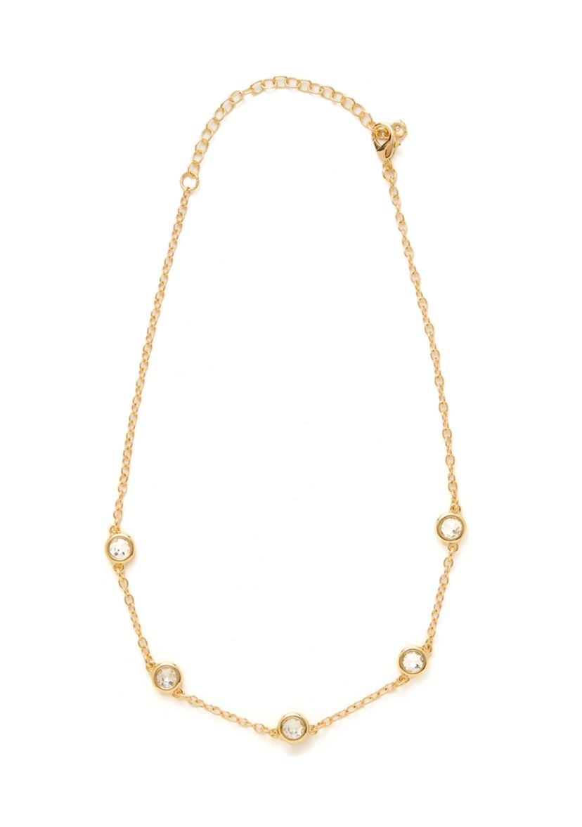 Crystal Double Drop Earrings and Frontal Necklace Set