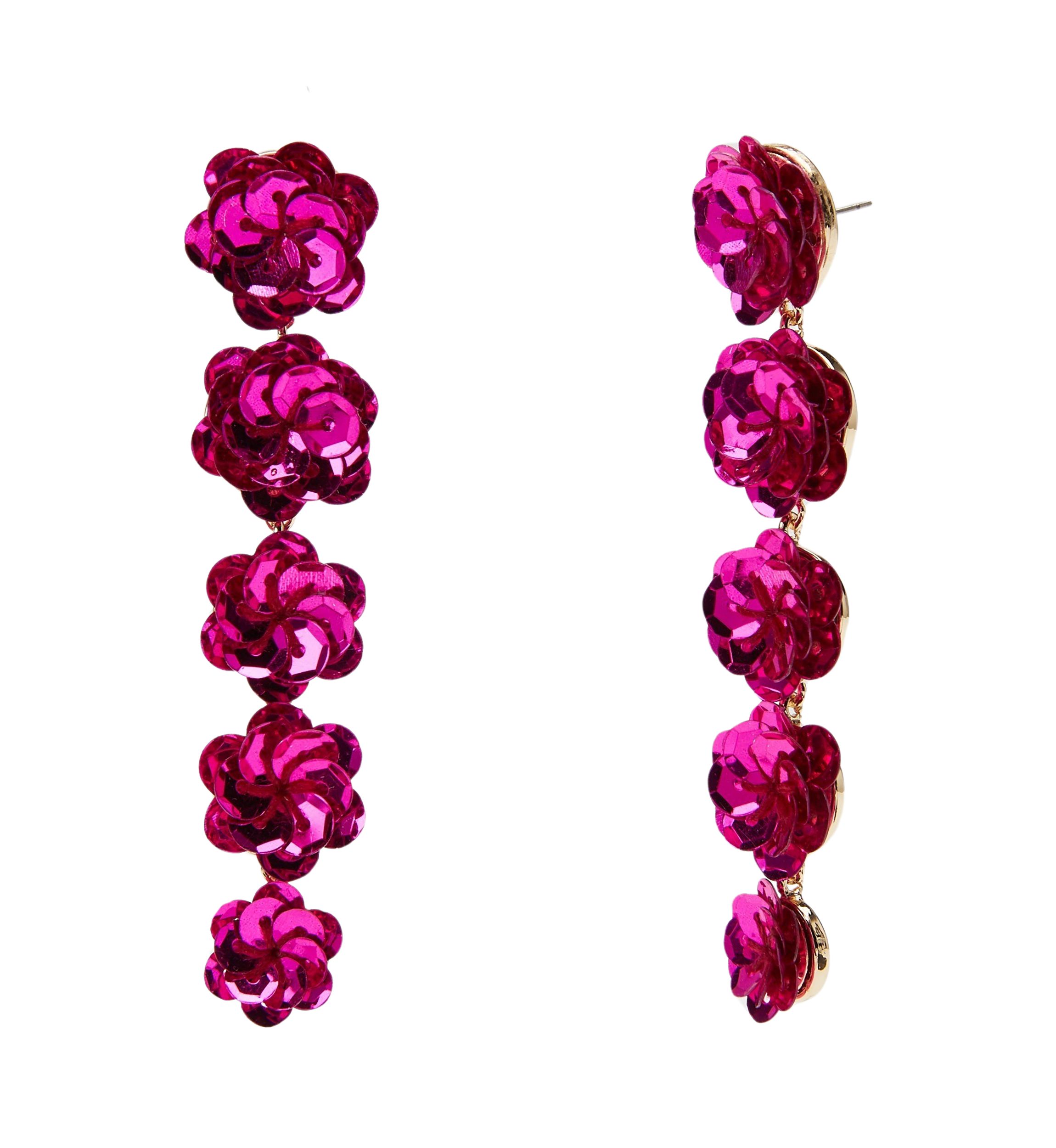Sequin Long Linear Earrings