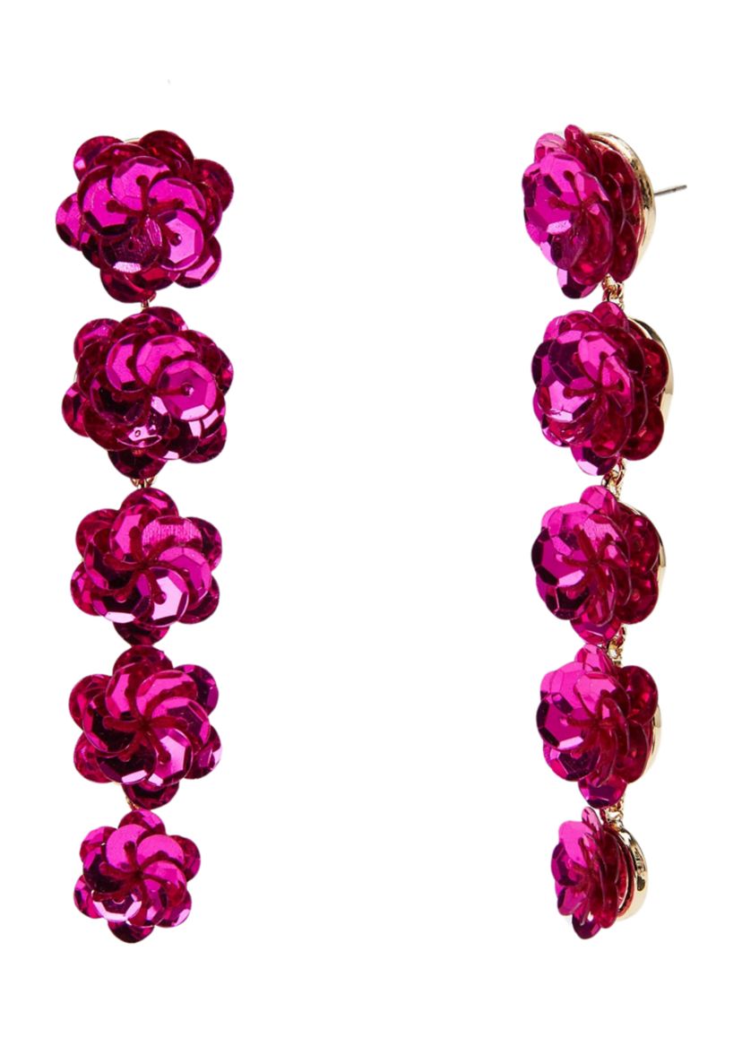 Sequin Long Linear Earrings