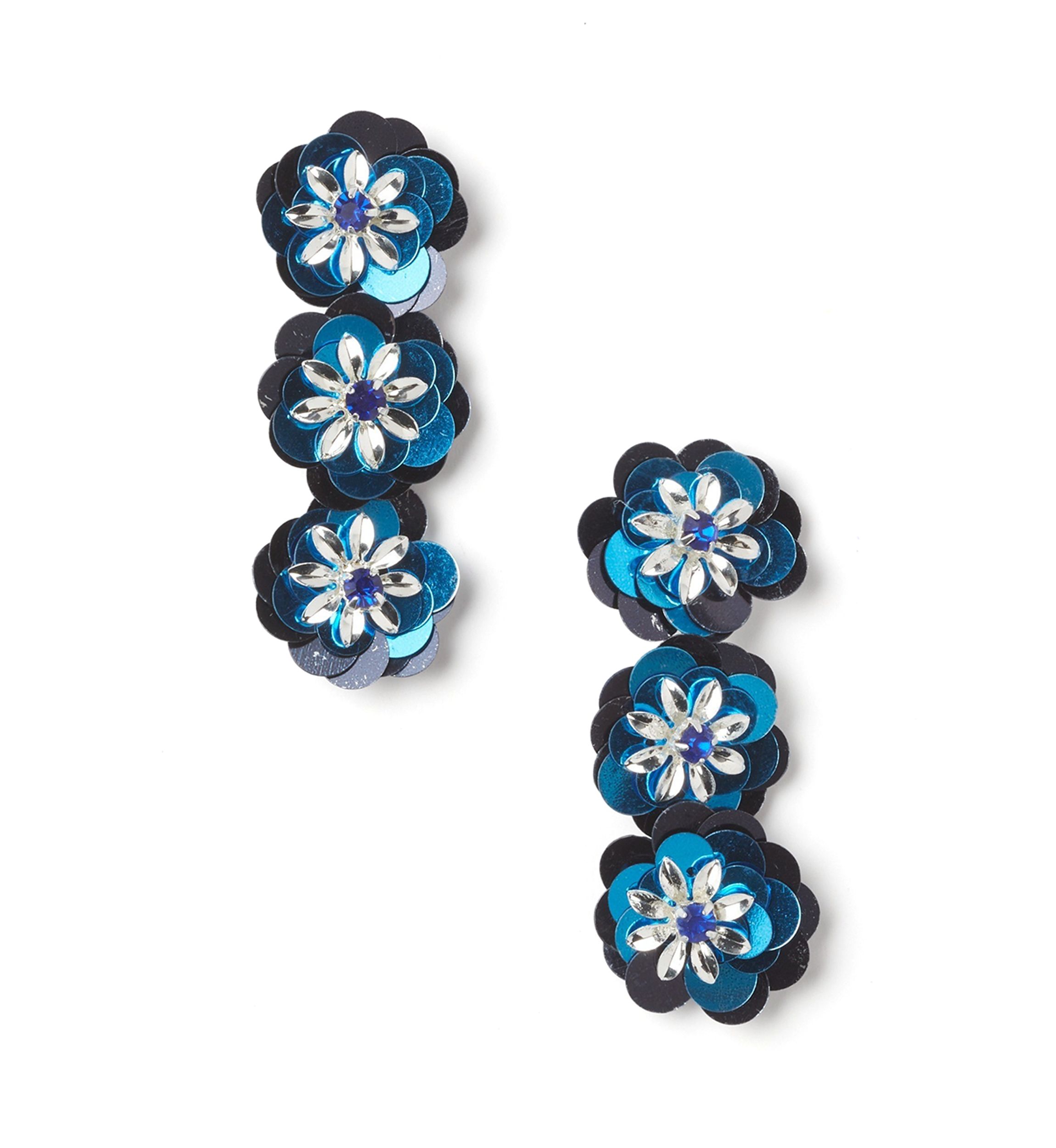 Flower Sequin Linear Earrings