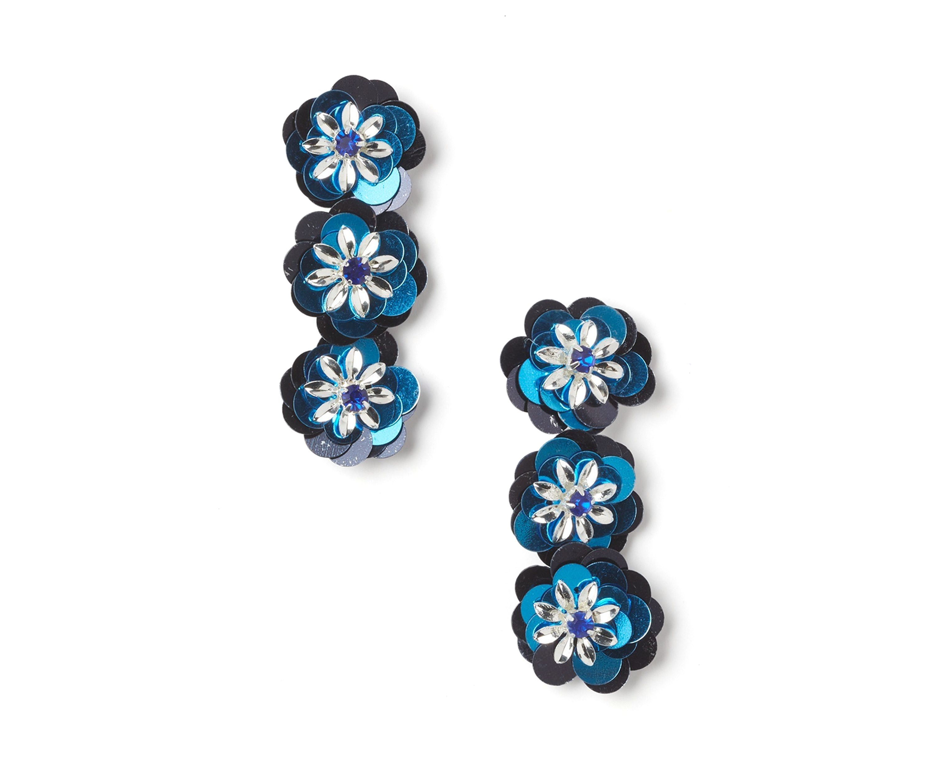 Flower Sequin Linear Earrings