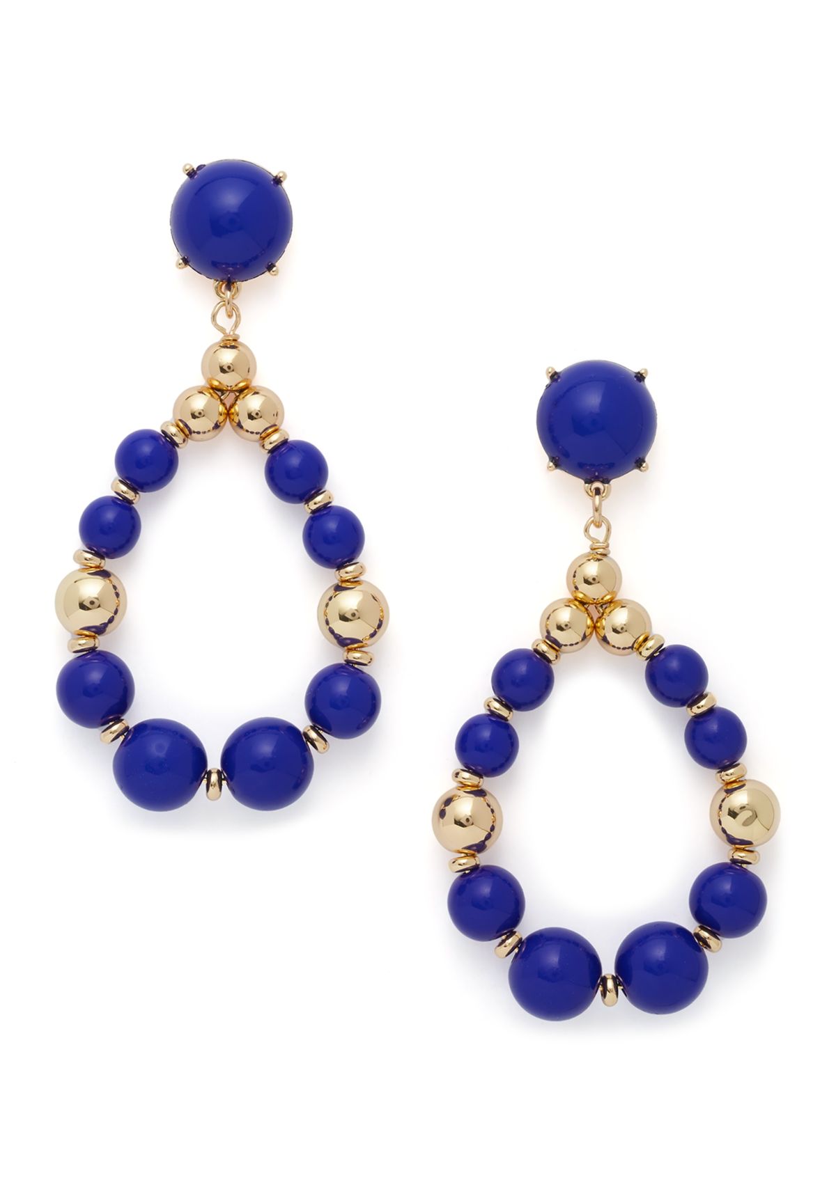 Beaded Orbital Drop Earrings