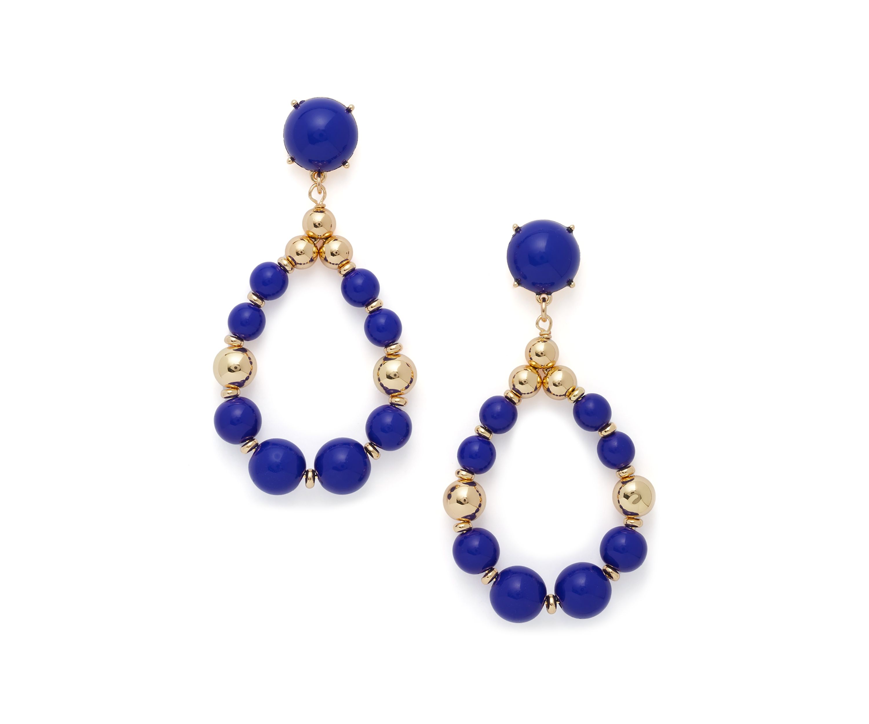 Beaded Orbital Drop Earrings