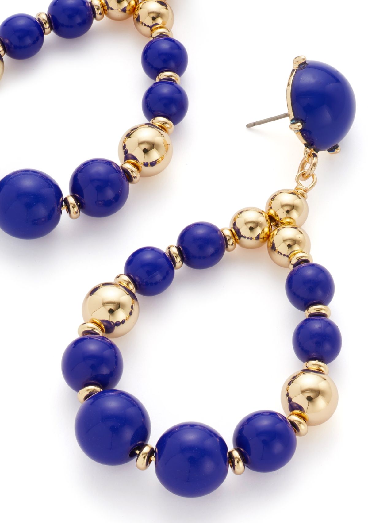 Beaded Orbital Drop Earrings