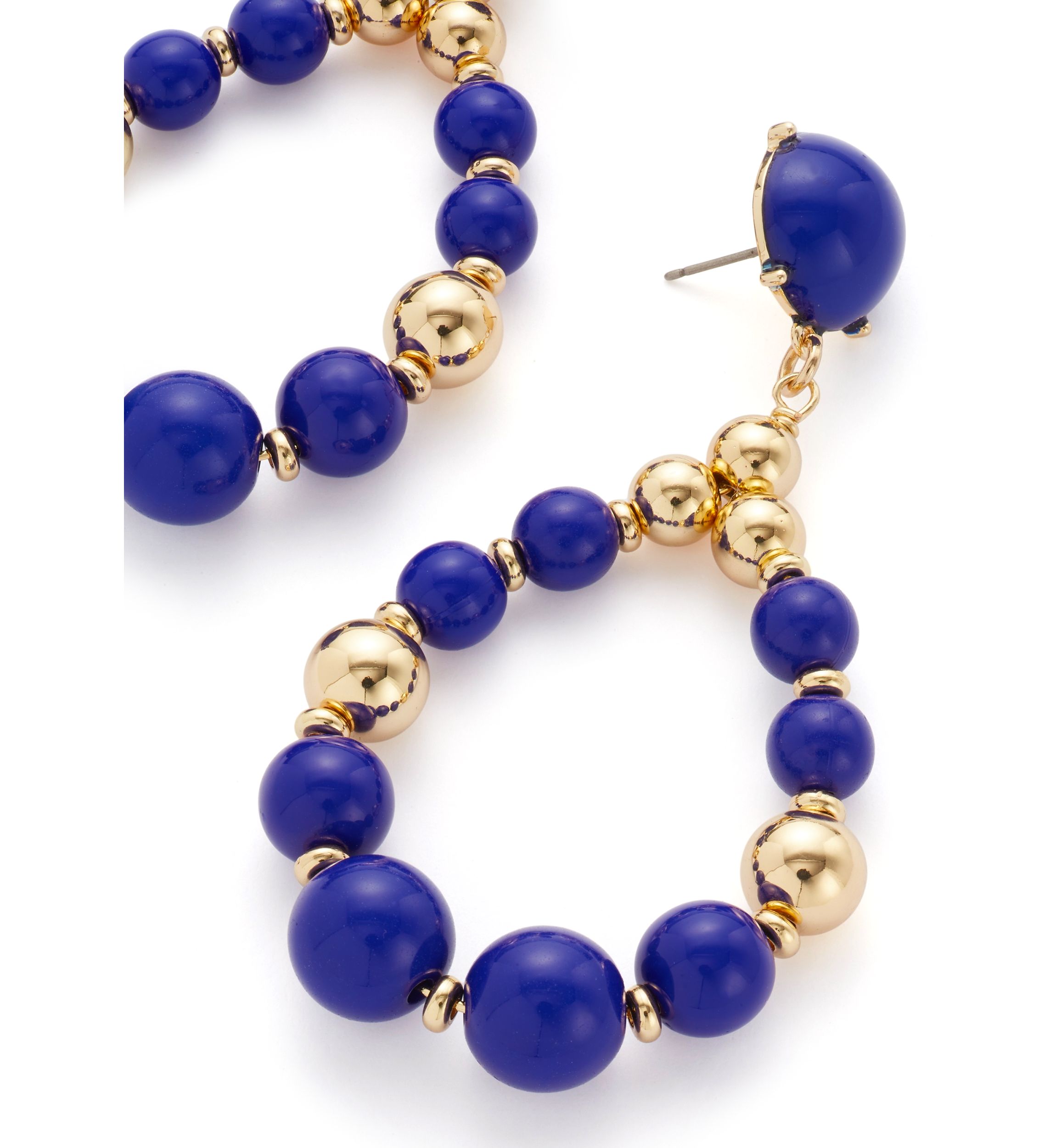 Beaded Orbital Drop Earrings