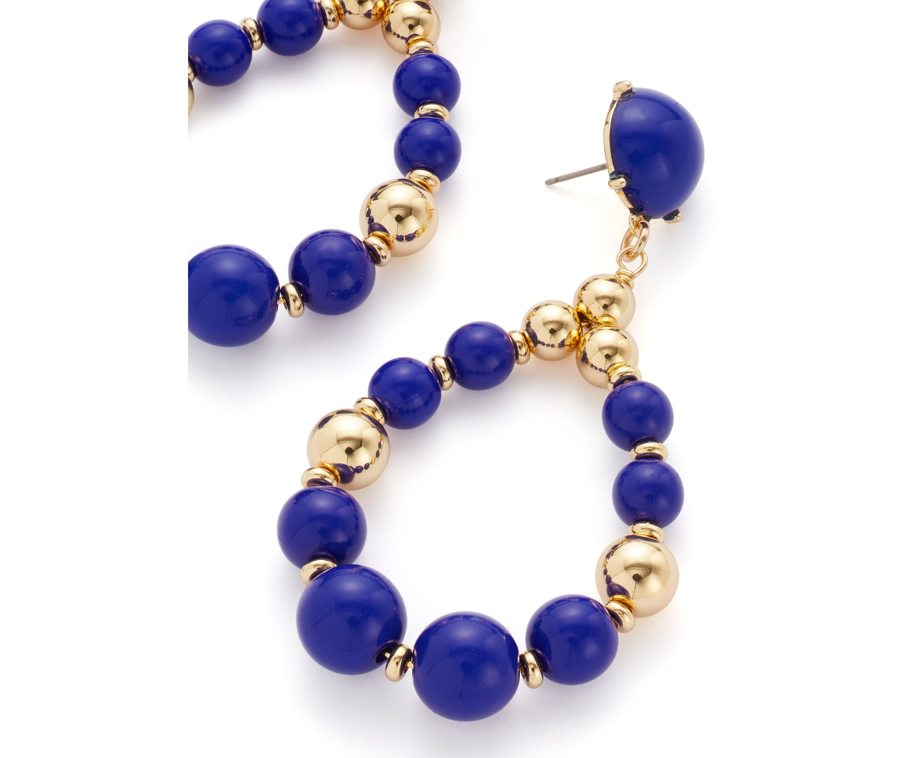 Beaded Orbital Drop Earrings