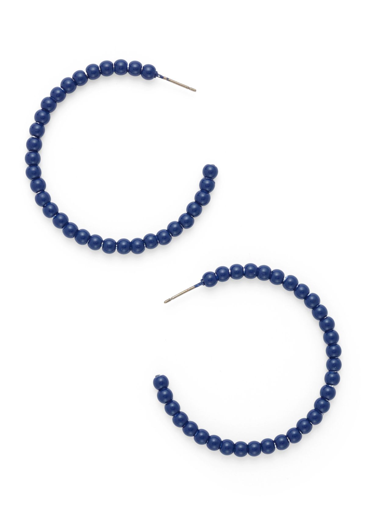 Bead C Hoop Earrings