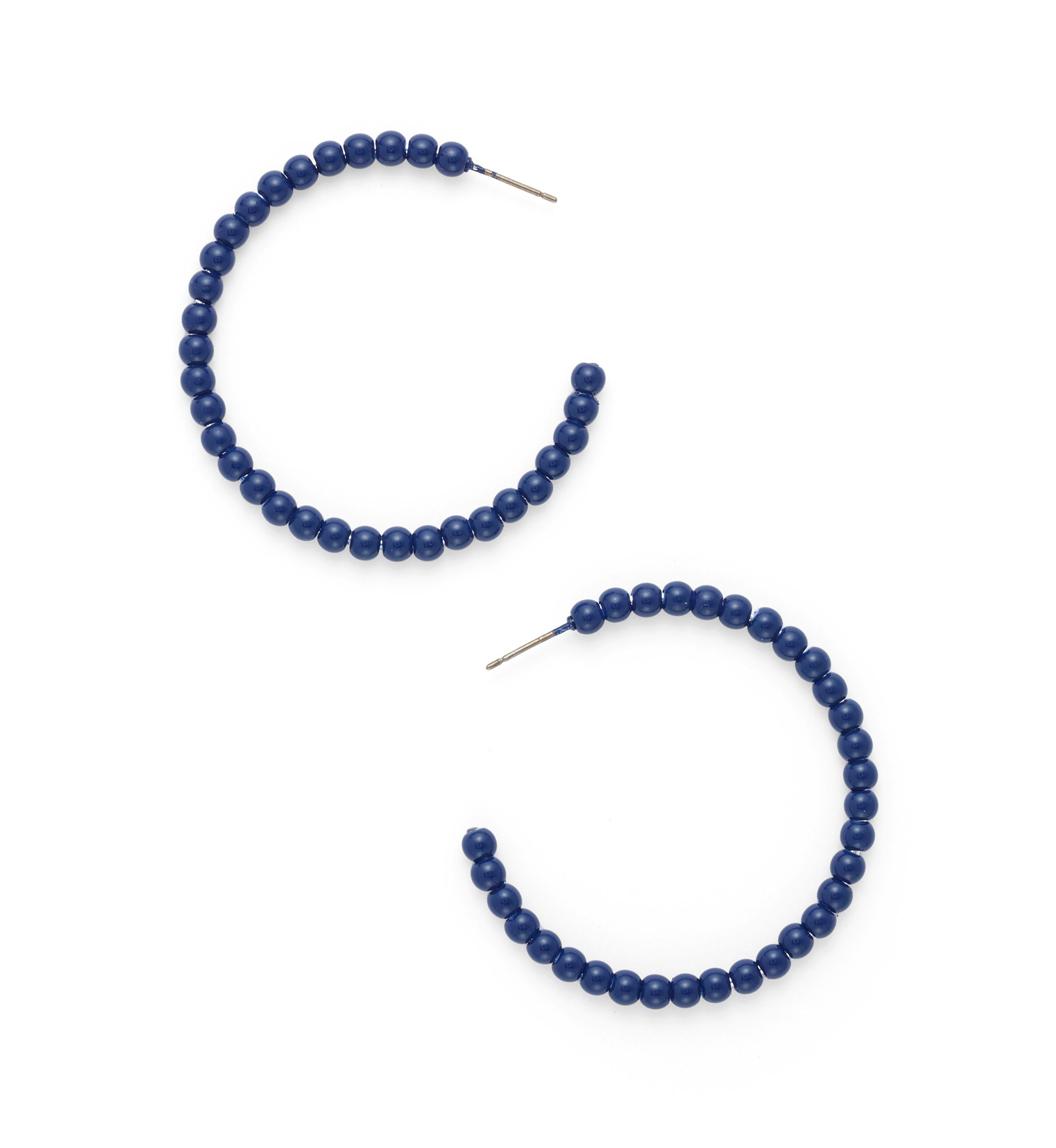 Beaded C Hoop 50mm Earrings