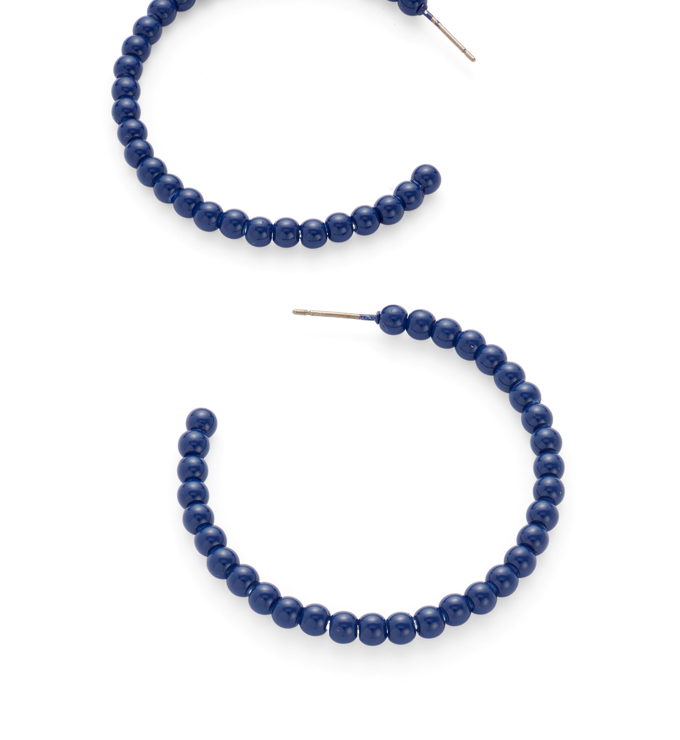 Beaded C Hoop 50mm Earrings
