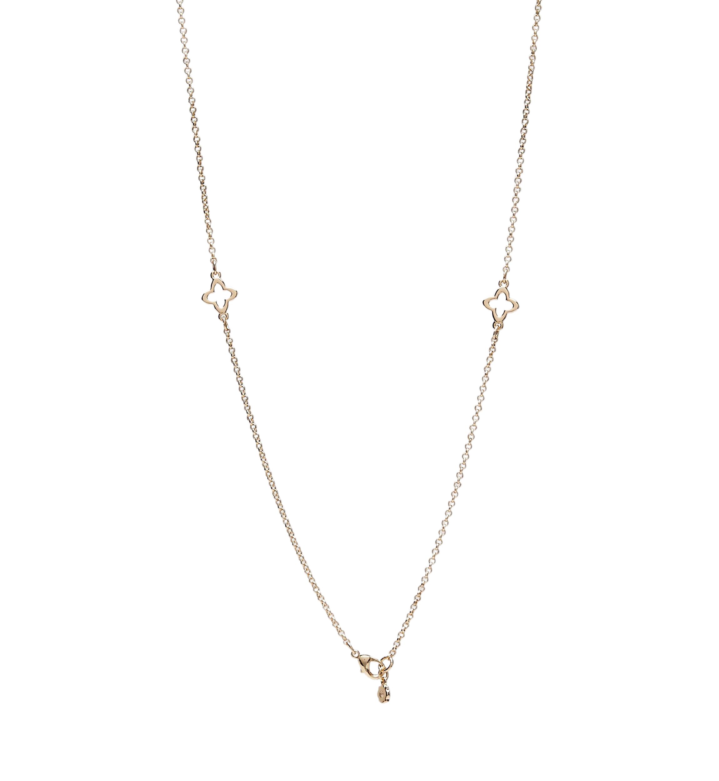Gold Tone 36 Open Station Strand Necklace