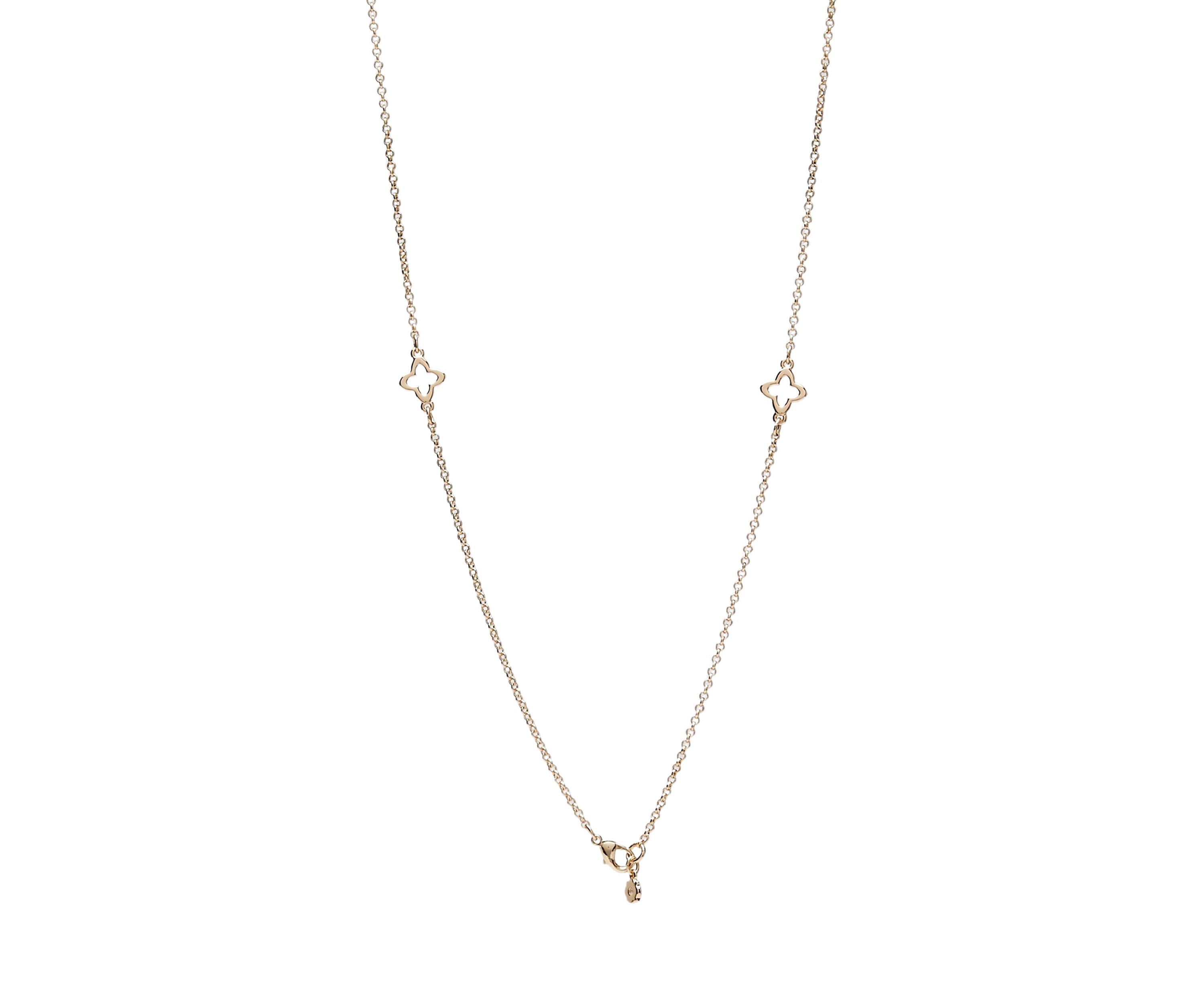 Gold Tone 36 Open Station Strand Necklace