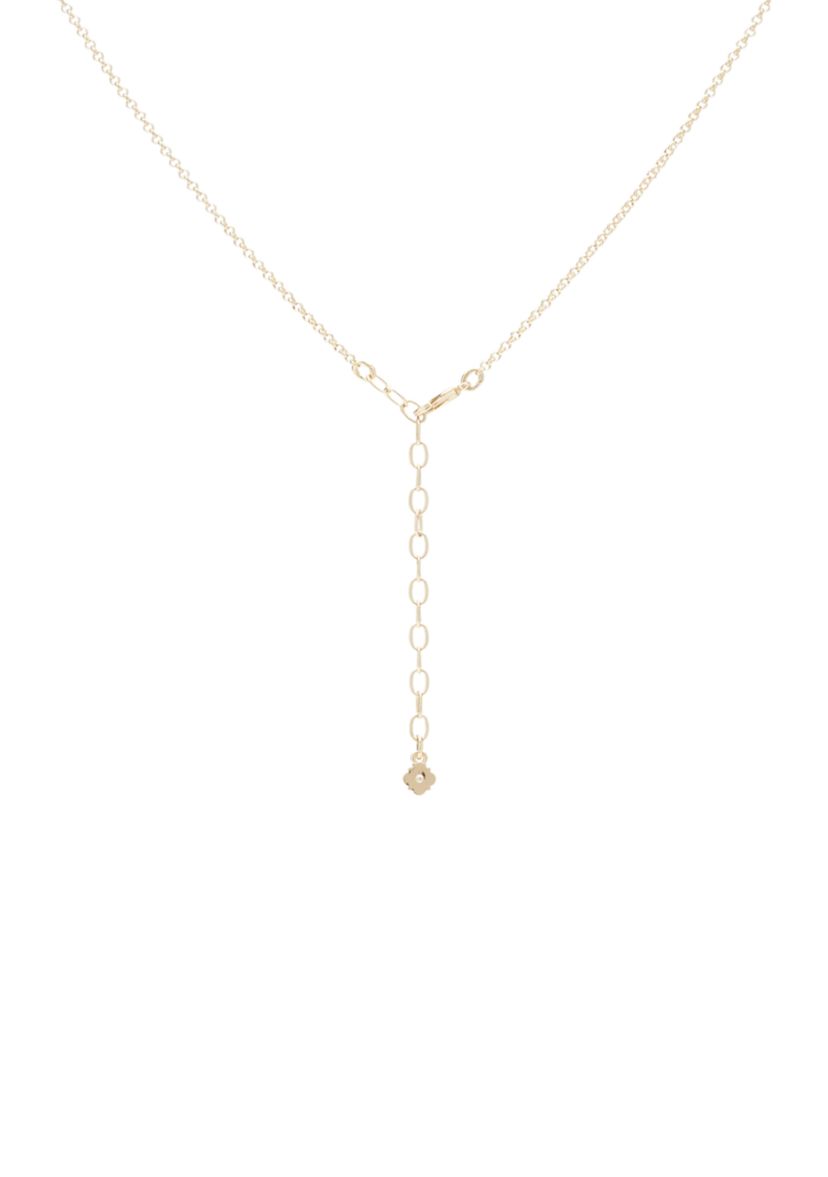 Gold Foil and Pearl Y Neck Necklace