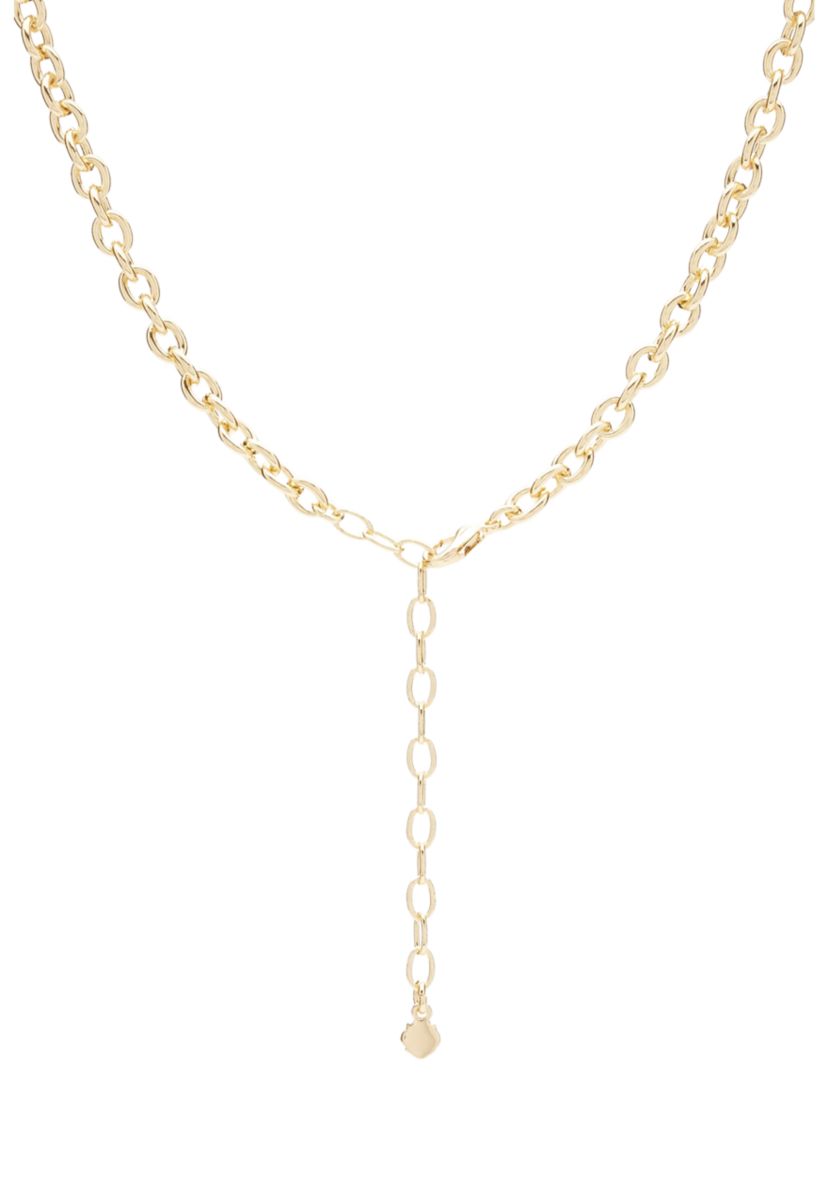 Gold Tone White Spray Color Collar Necklace