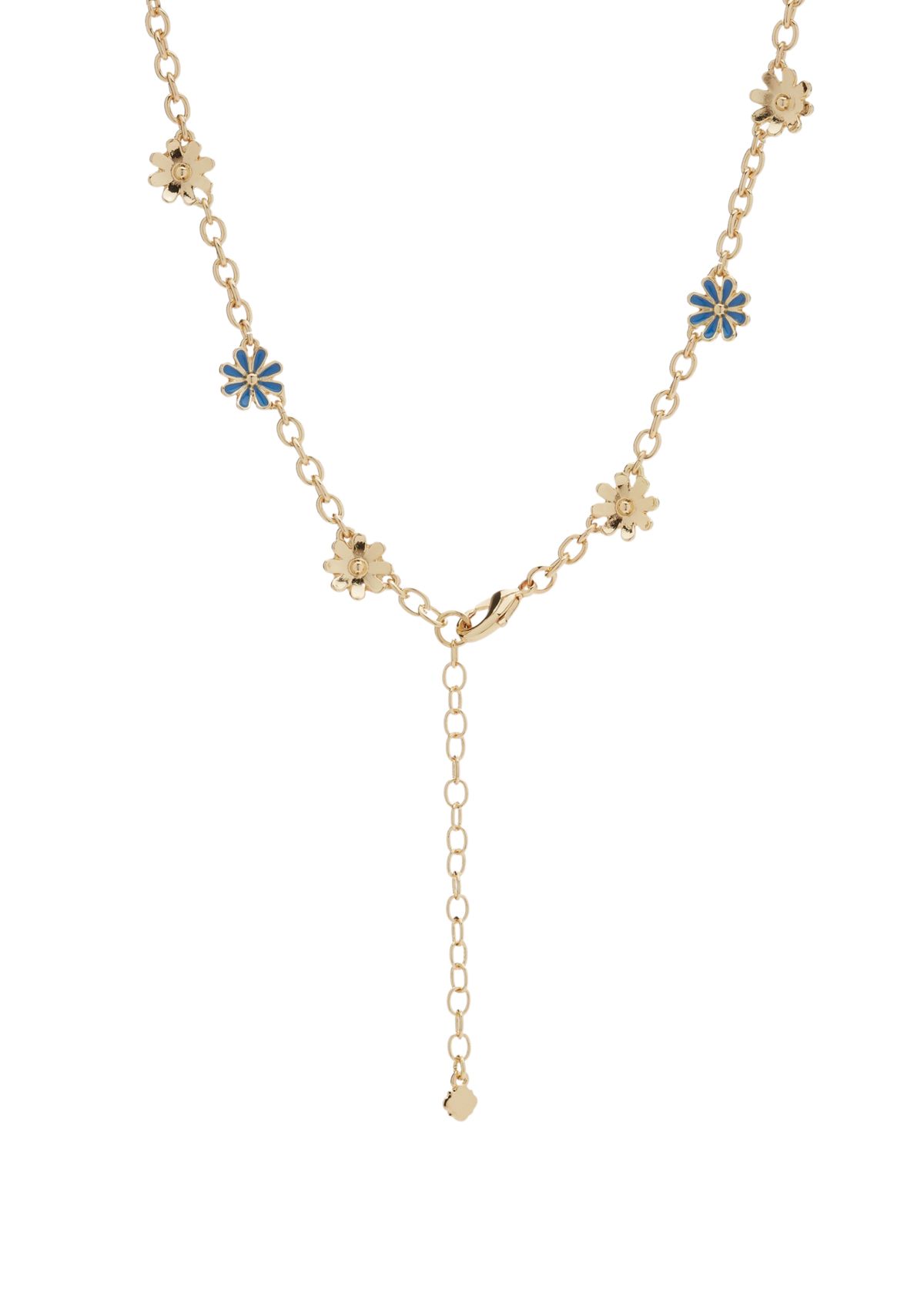 Blue Flower Collar Necklace