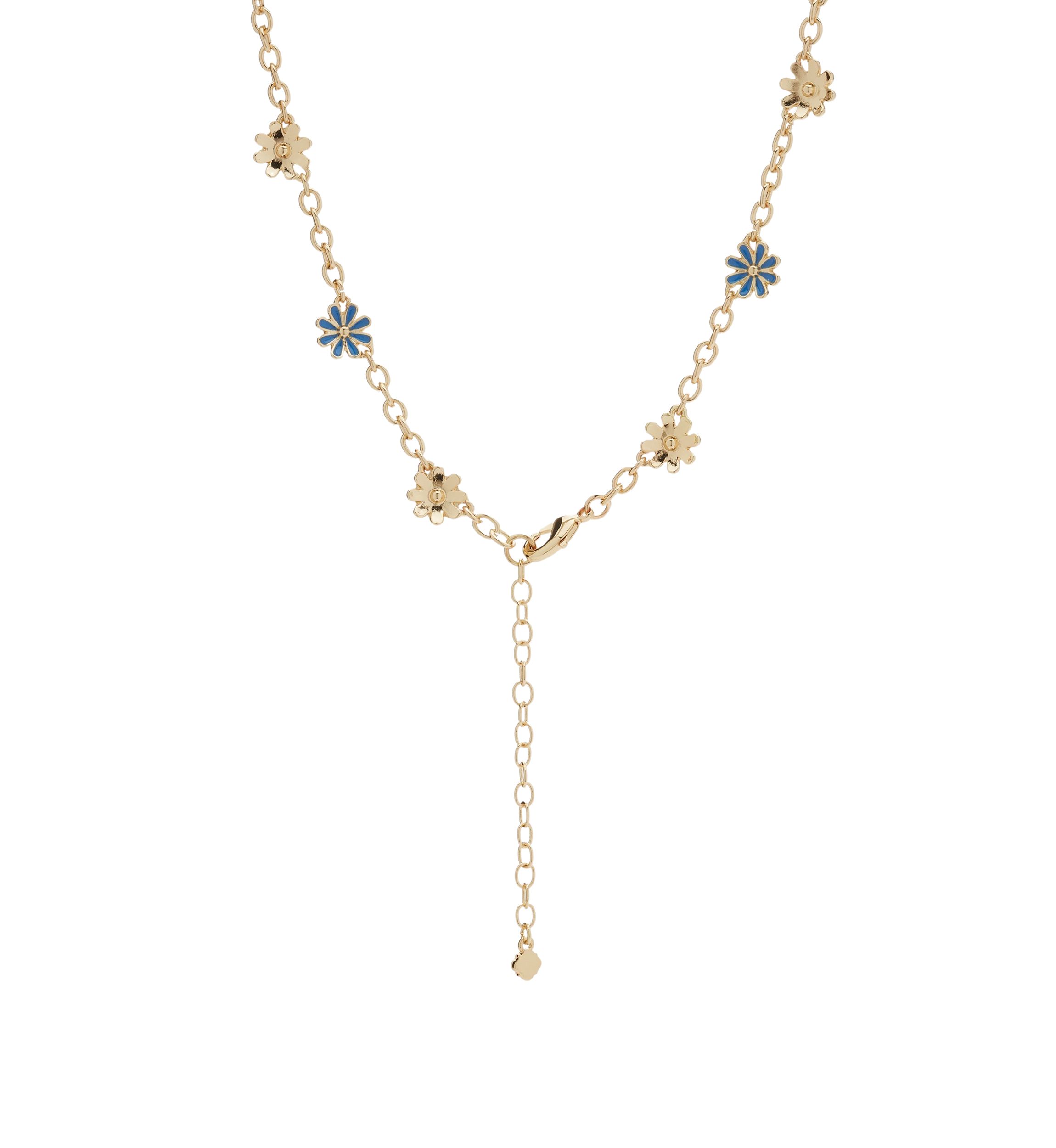 Blue Flower Collar Necklace