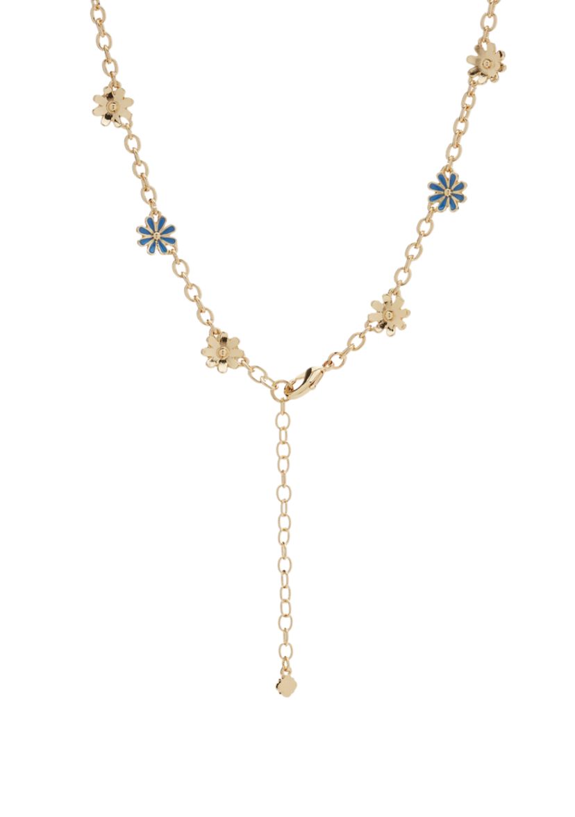 Blue Flower Collar Necklace