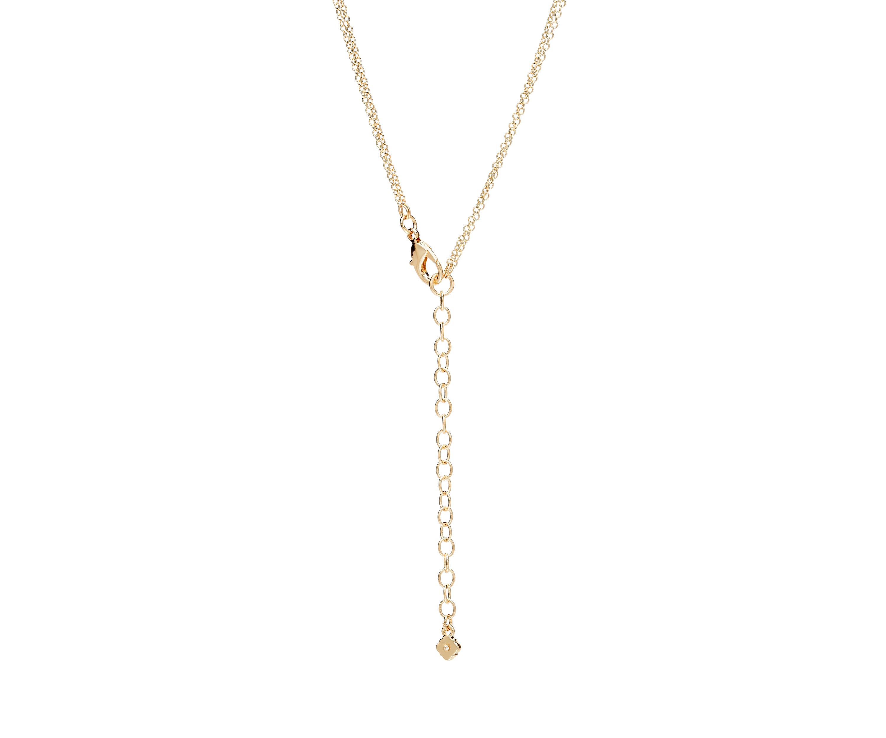 Gold Tone 16" Quatrefoil Multi Row Necklace