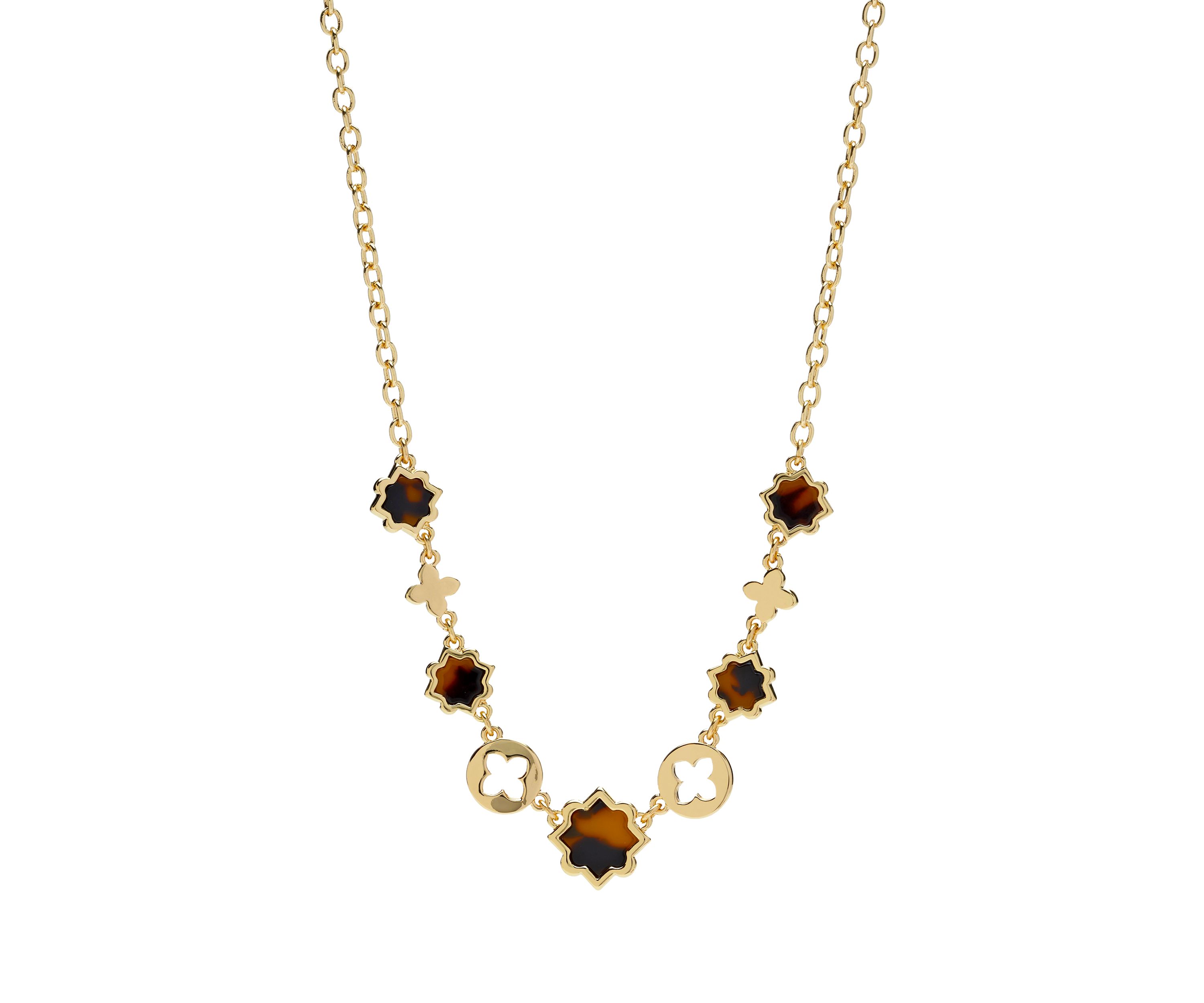 Gold Tone 16" Tortoise Collar Necklace
