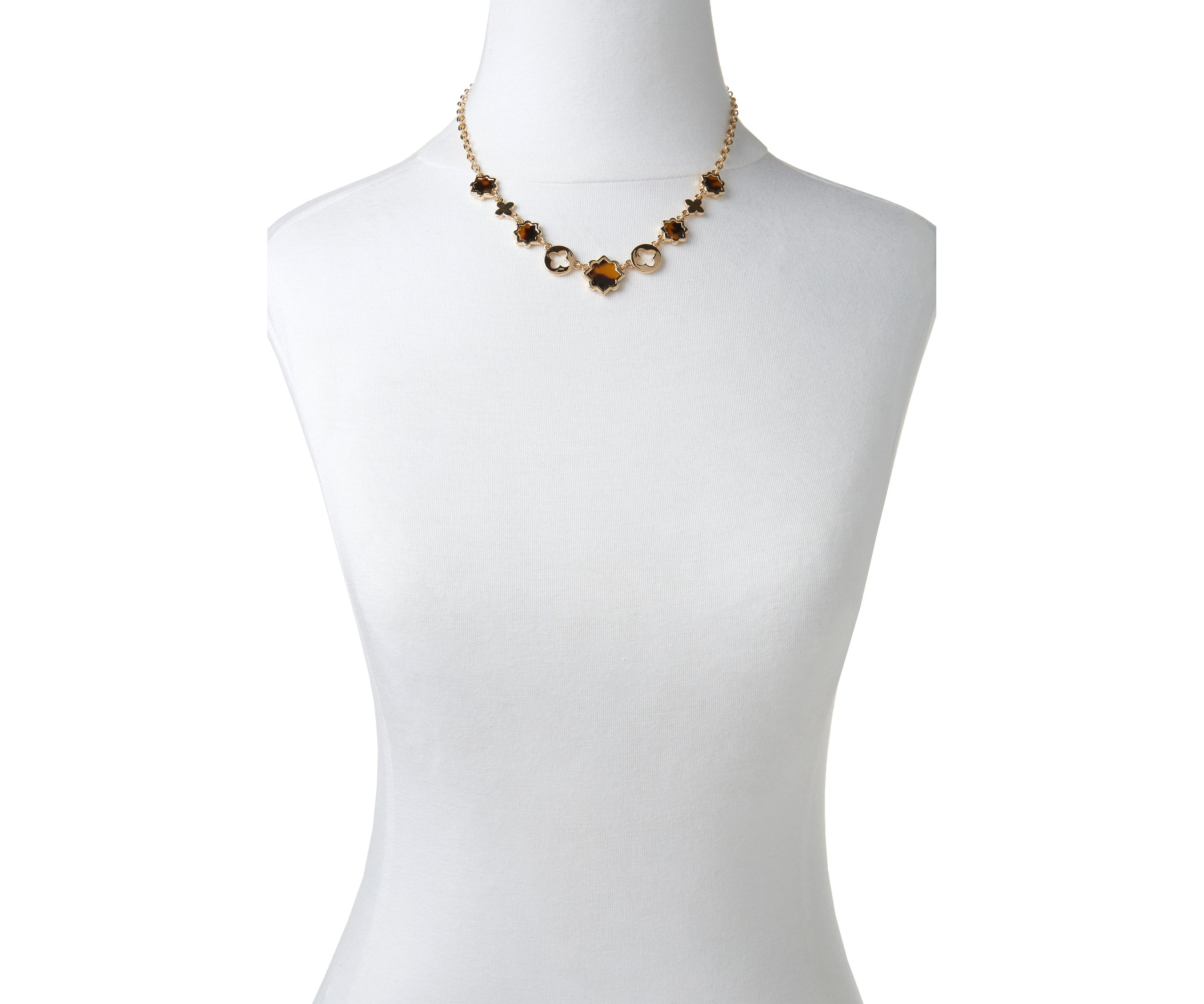 Gold Tone 16" Tortoise Collar Necklace