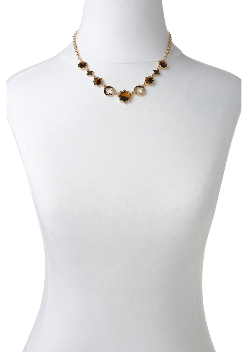 Gold Tone 16" Tortoise Collar Necklace