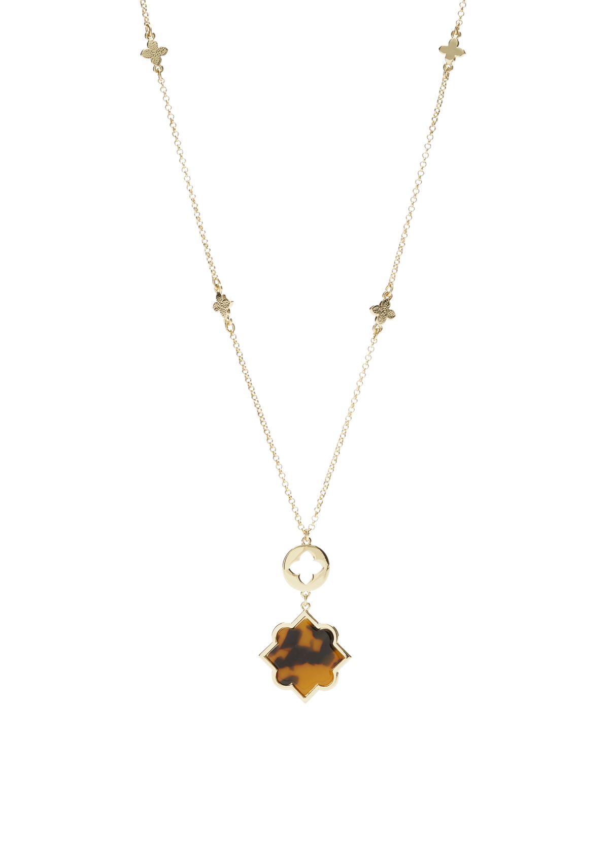 Gold Tone 36" Tortoise Necklace