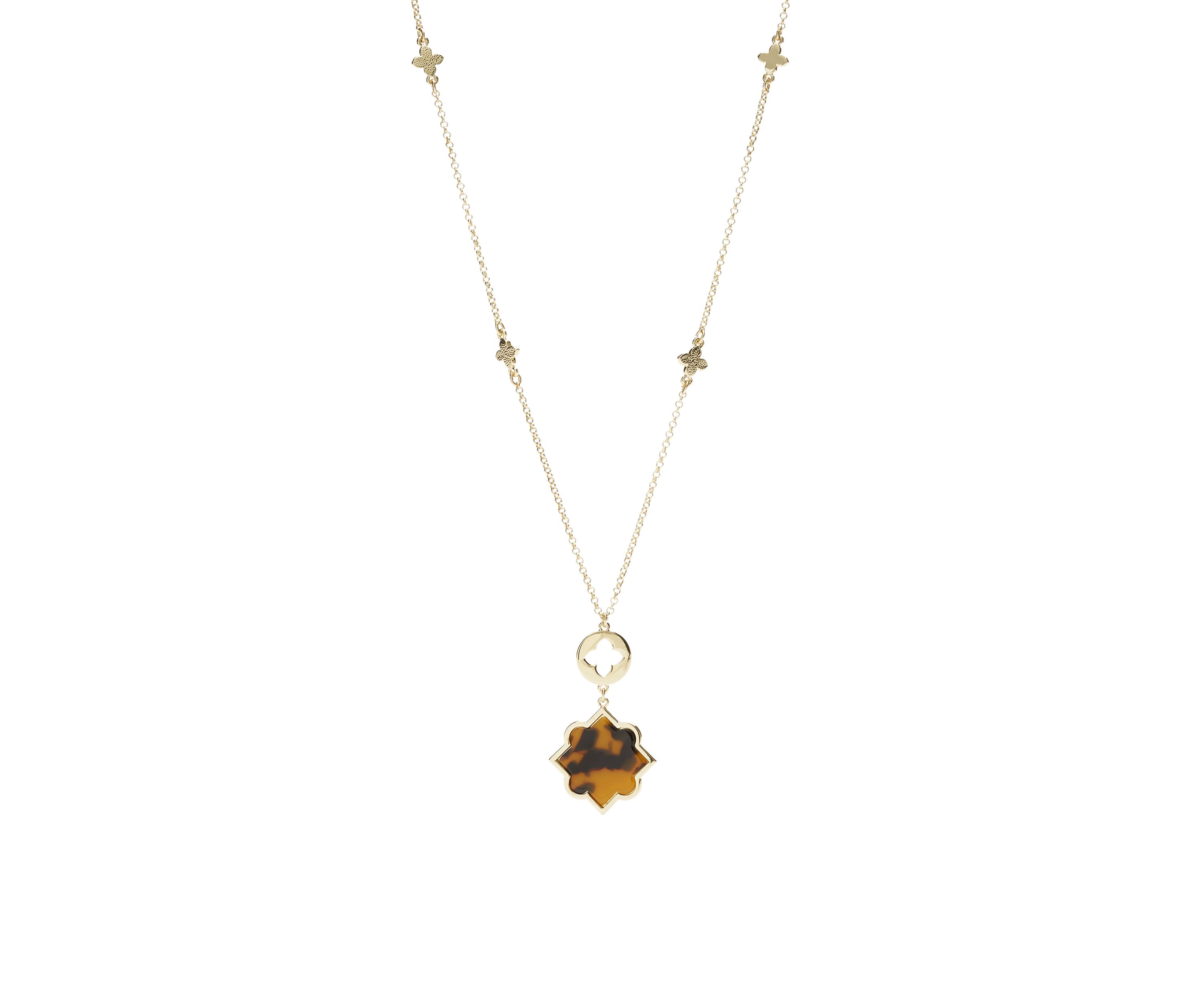 Gold Tone 36" Tortoise Necklace