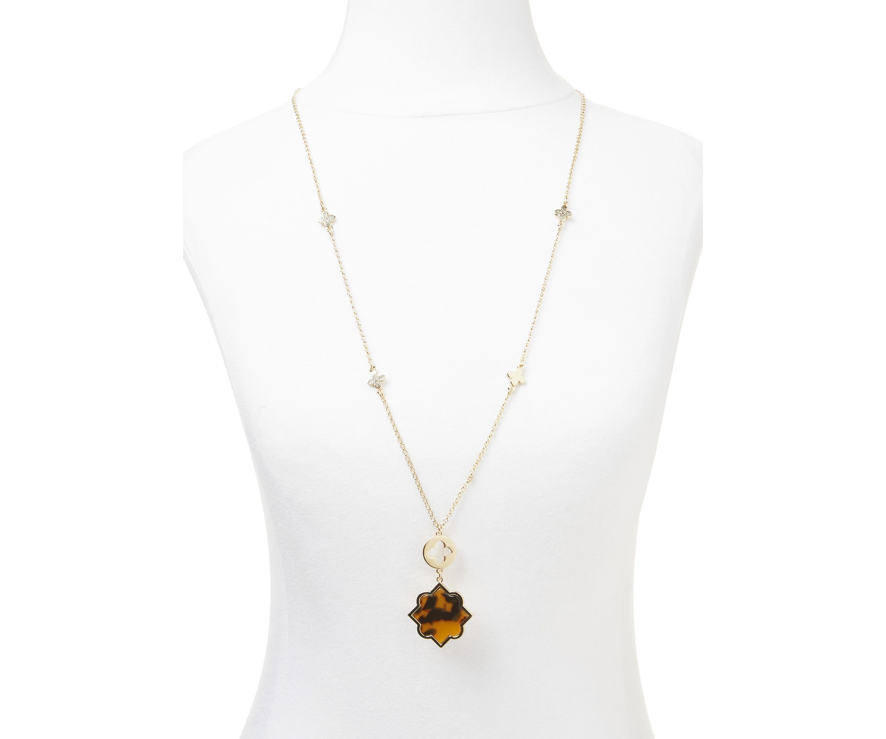 Gold Tone 36" Tortoise Necklace