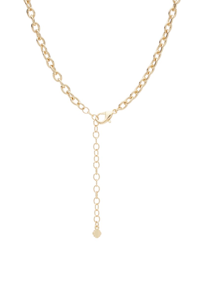 Gold Tone Flower Collar Necklace