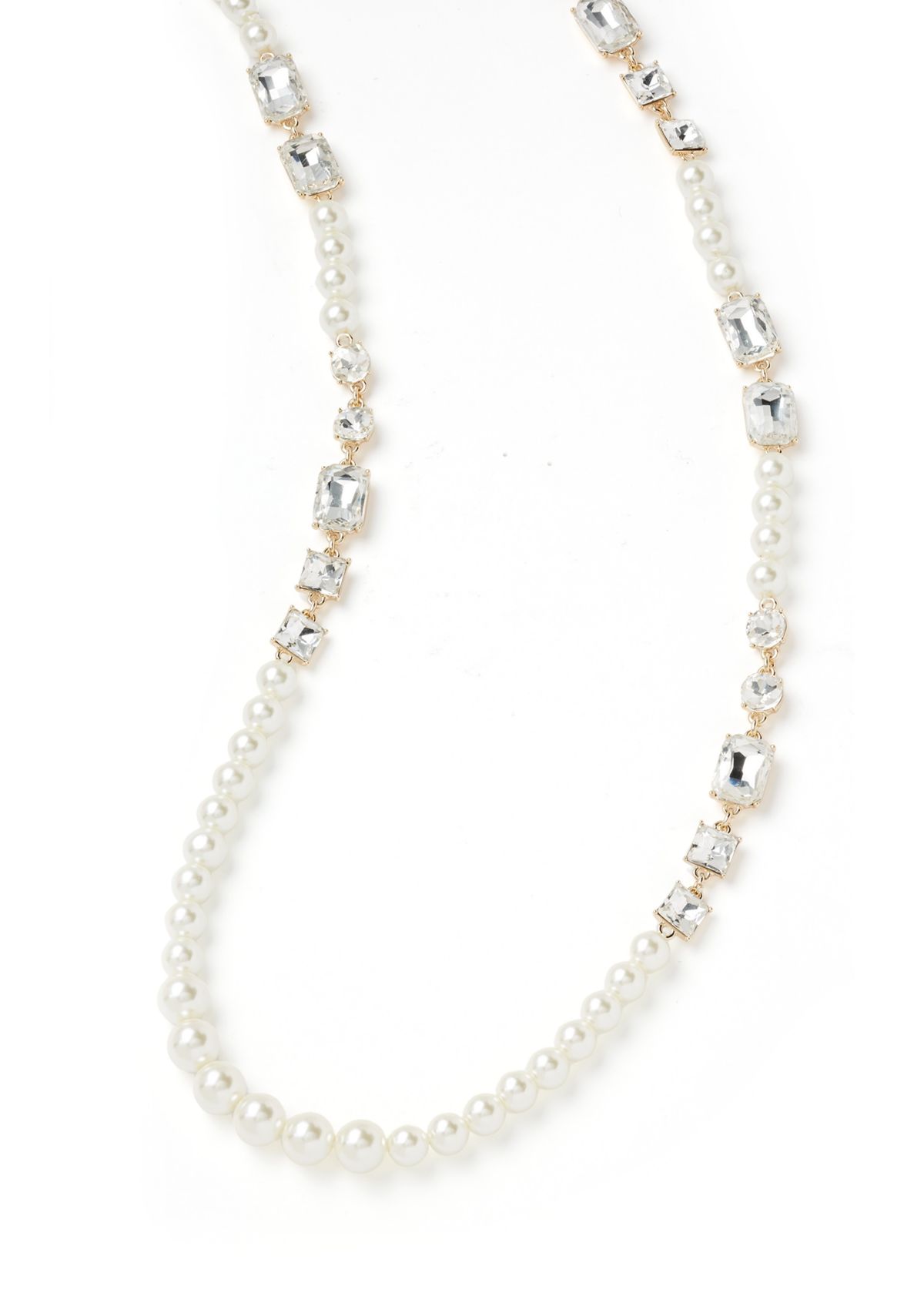 Gold Tone Pearl Strand Necklace