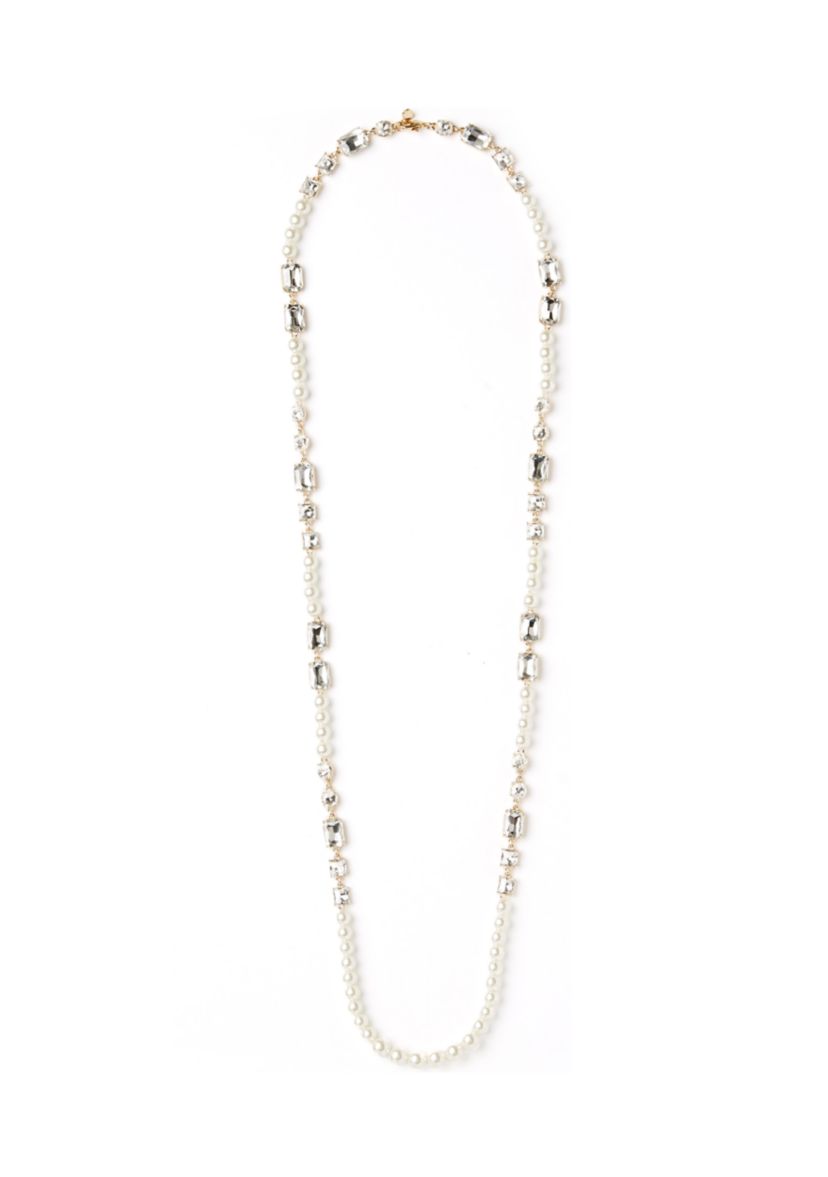 Gold Tone Pearl Strand Necklace