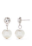Pearl Silver Drop Earrings