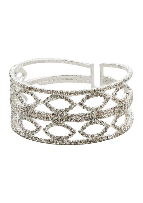 Crown & Ivy™ Crystal Drama Cuff Bracelet