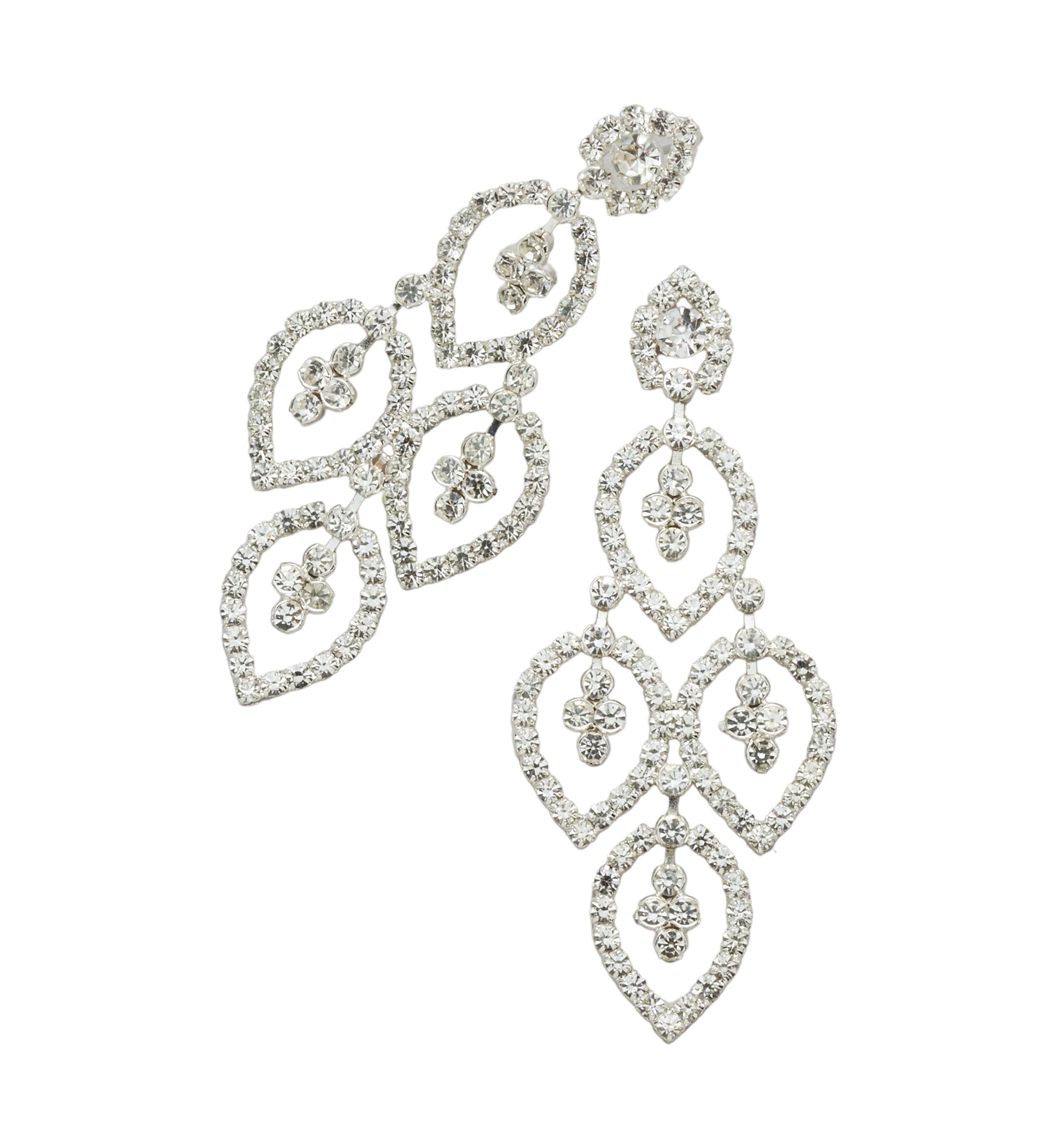 Multi Stone Chandelier Post Earrings 