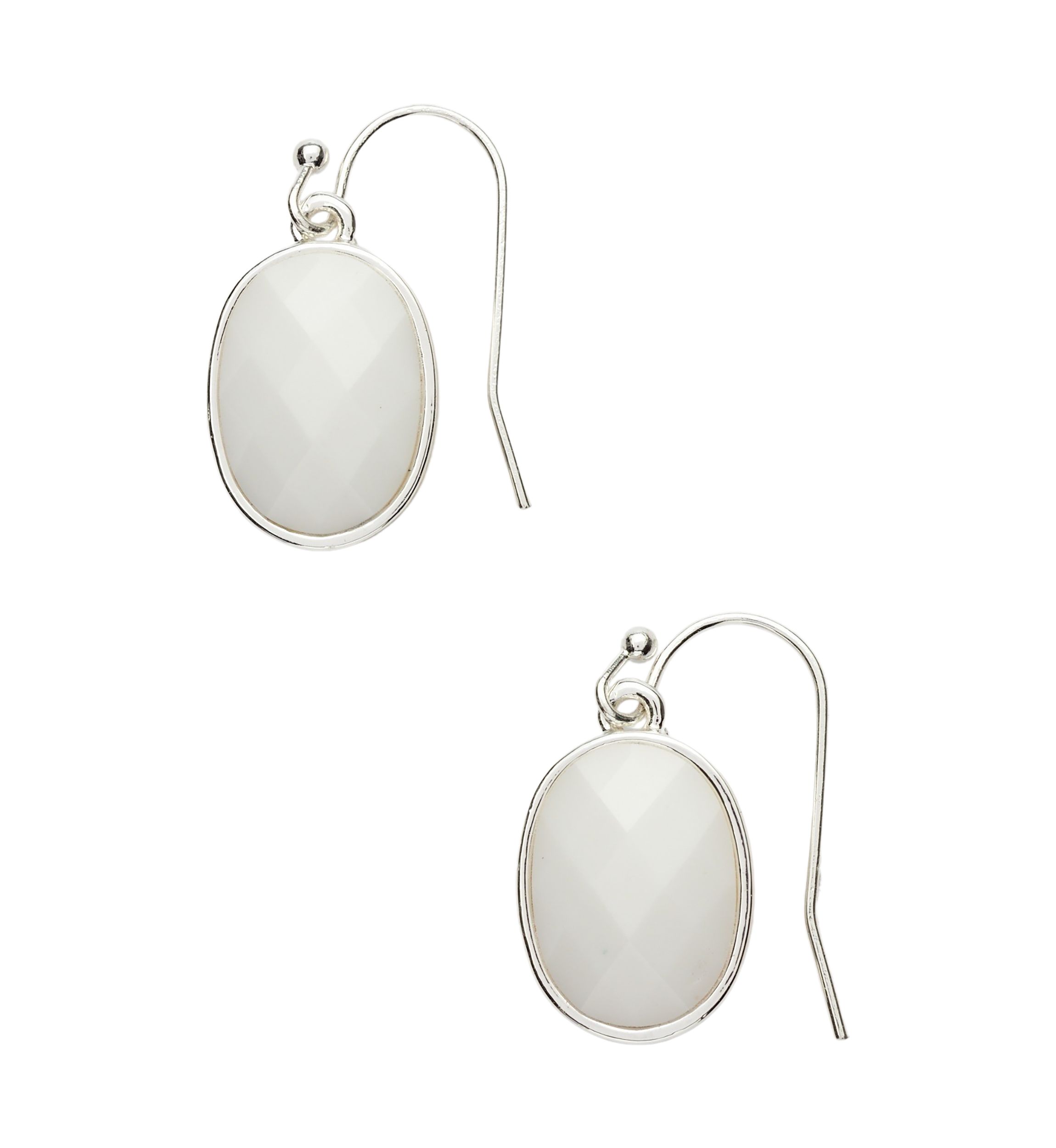 Silver Tone 24" Pearl Collar Earrings